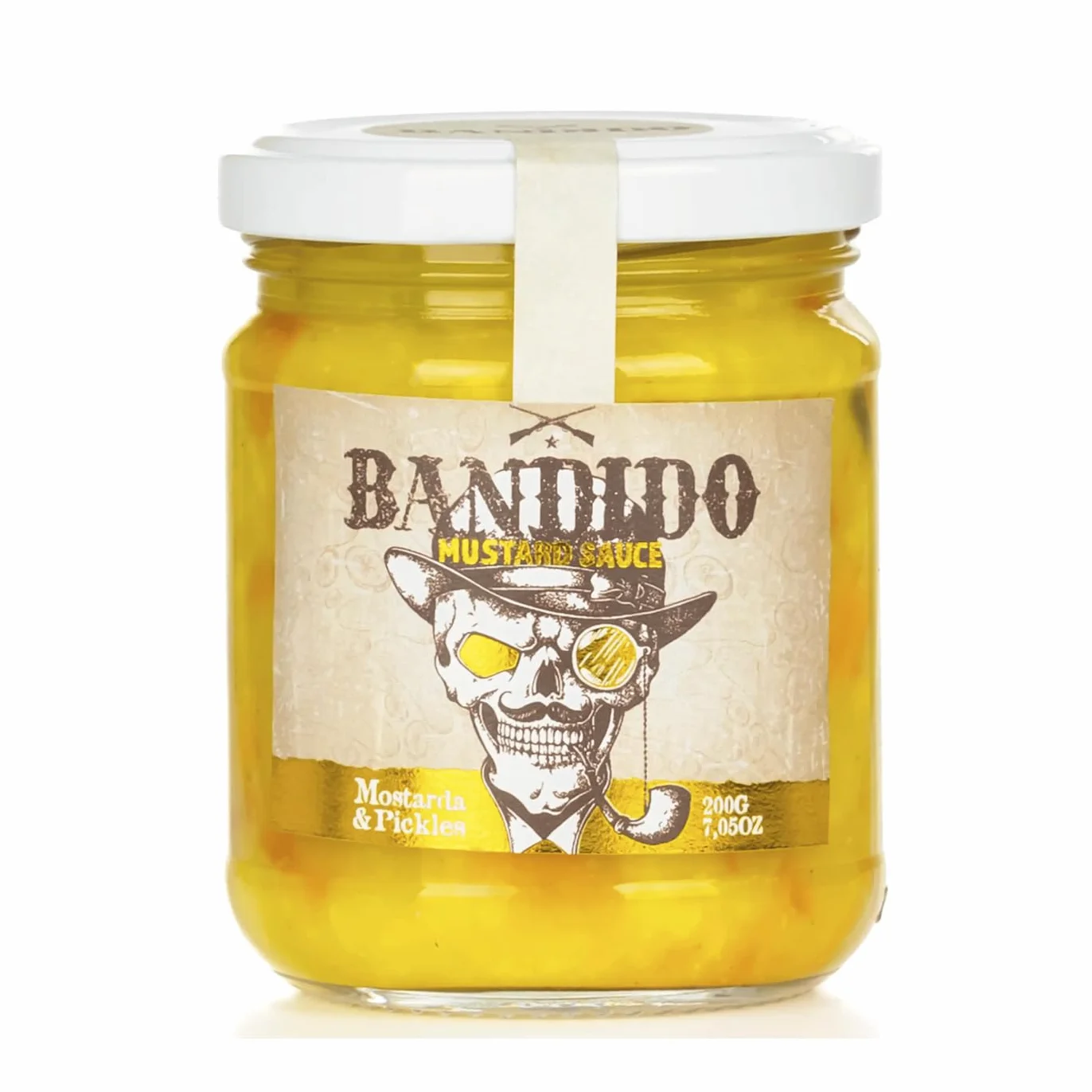 Mostaza Bandido con Pepinillos 200 g Crema de Mostaza Gourmet con Verduras Encurtidas Portugal