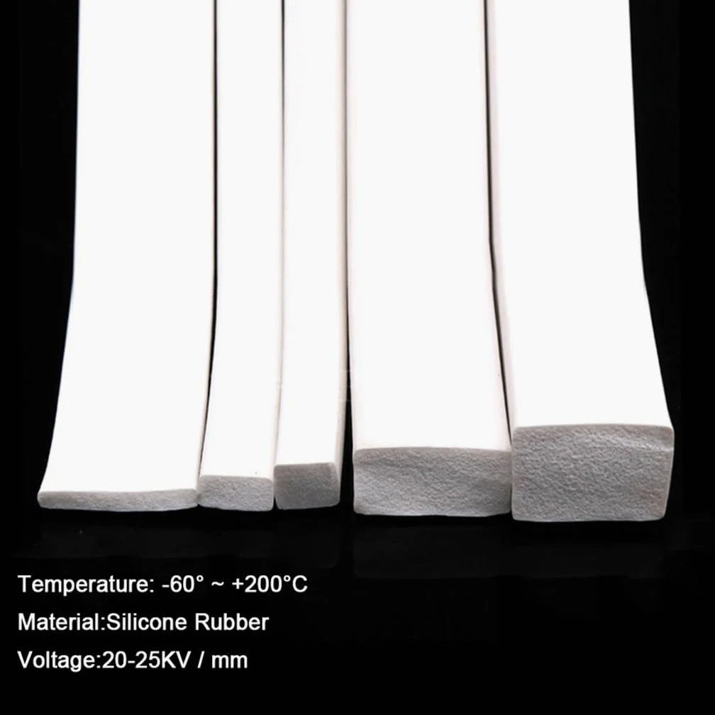 Tira de sellado de goma de silicona cuadrada, tira de sellado de espuma de silicona de varios tamaños, 5 m, resistente a altas temperaturas for puertas y ventanas(10x20mm)