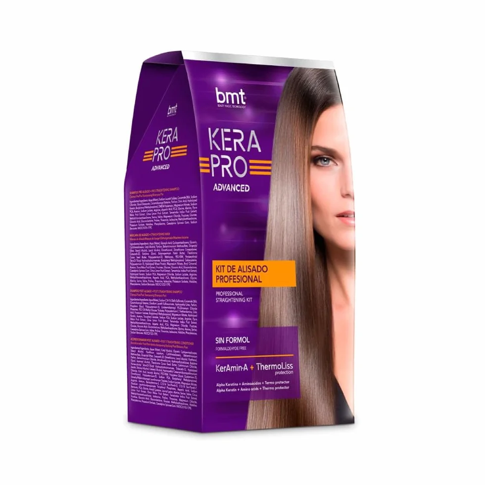 KATIVA BMT KERAPRO Advanced Kit de Alisado Profesional Keramin-A ThermoLiss Sin Formol 240 ml