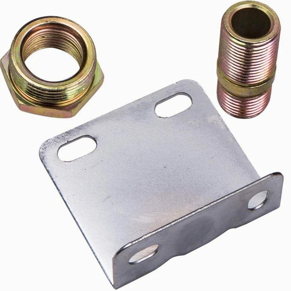 Kit de reubicación de filtro de aceite 10-AN10 con adaptador universal de placa sándwich para enfriador Filtro de aceite motor Filtro de aceite