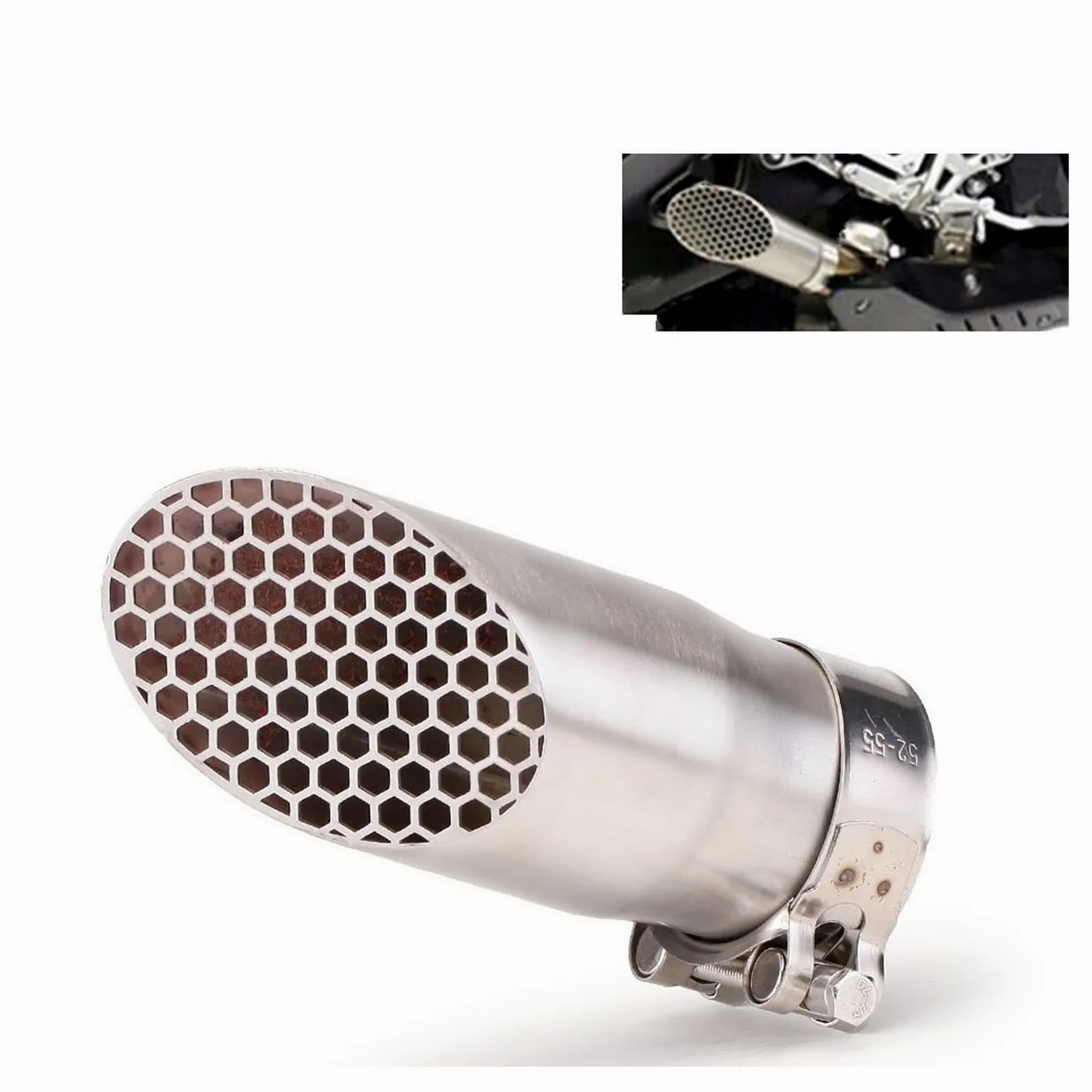 para FZ-10 MT 10 MT-10 SP 2016-2020 Moto Silenciador De Tubo Escape Modificado con Rejilla Acero Inoxidable Tubo Silenciador Escape