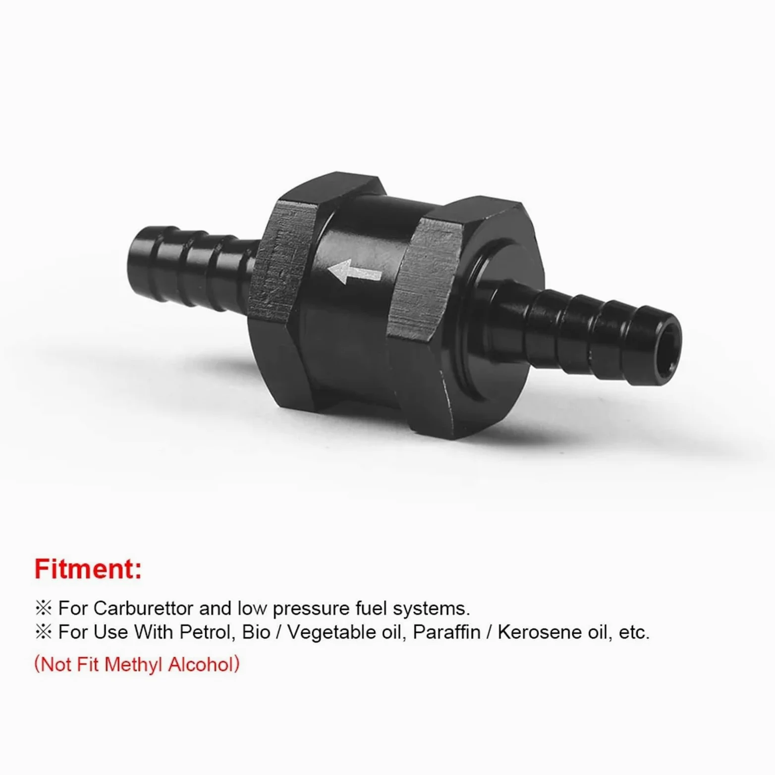 Válvula antirretorno de combustible aleación aluminio, unidireccional, 6/8/10/12 mm, 4 tamaños, compatible con carburador BX102355(12mm)
