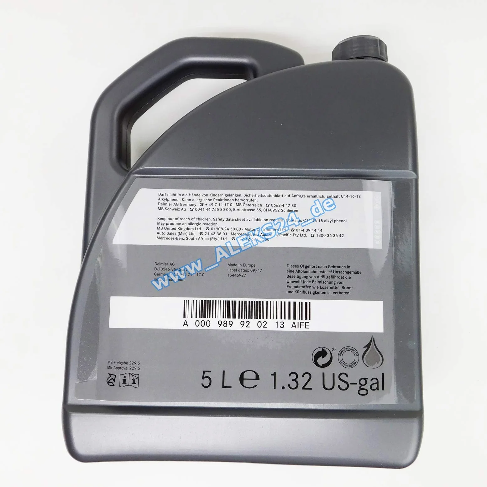 Mercedes-Benz Aceite Motor Original 229.5 5W40 7 litros