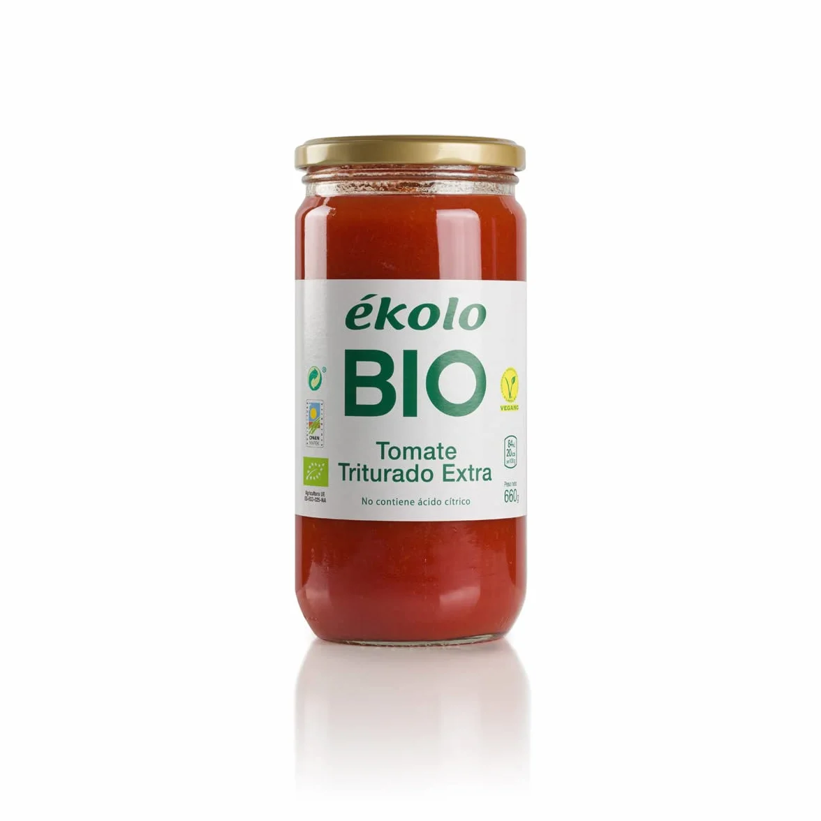 Ekolo Tomate Triturado Ecológico 6 Tarros 660 G 3960 ml