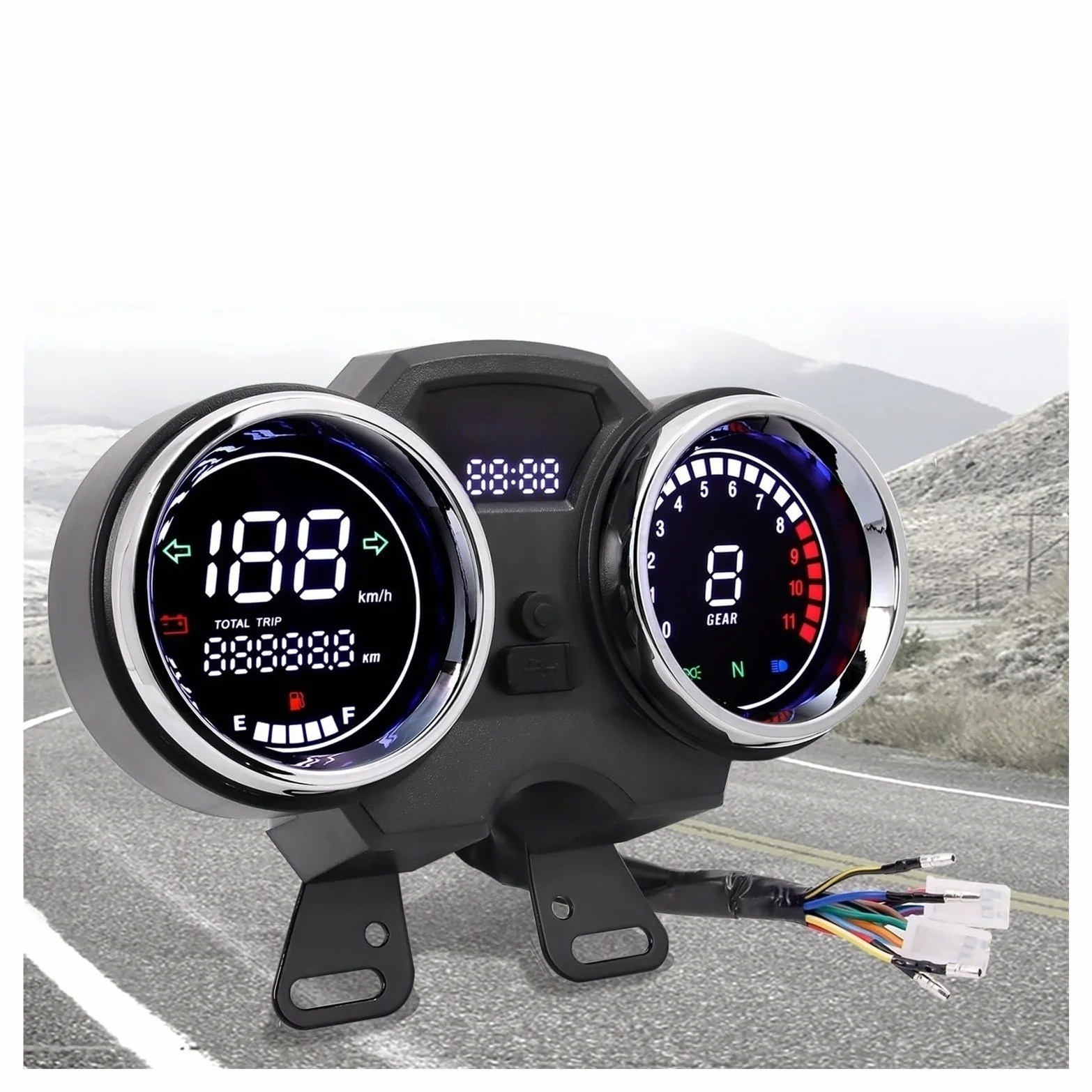 Odómetro Tablero Digital Para Motocicleta, Odómetro Universal, Velocímetro, Instrumento, De Moto, Contador Horas, Tacómetro Con Engranaje