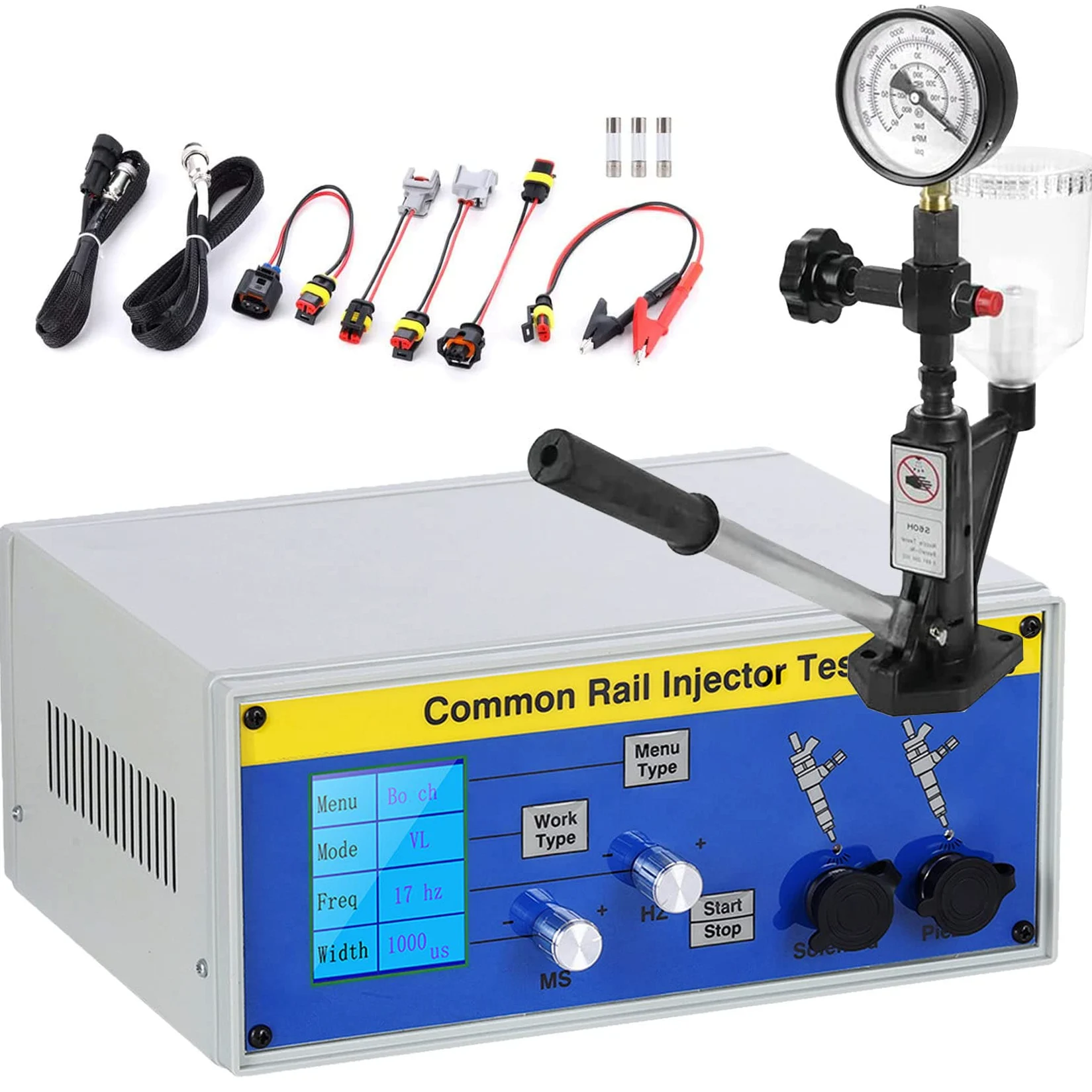 Kit de compresión del probador de inyectores Diesel, probador de inyectores Common Rail Diesel CIT800 Probador de inyectores piezoeléctricos Diesel + validador de inyectores S60H