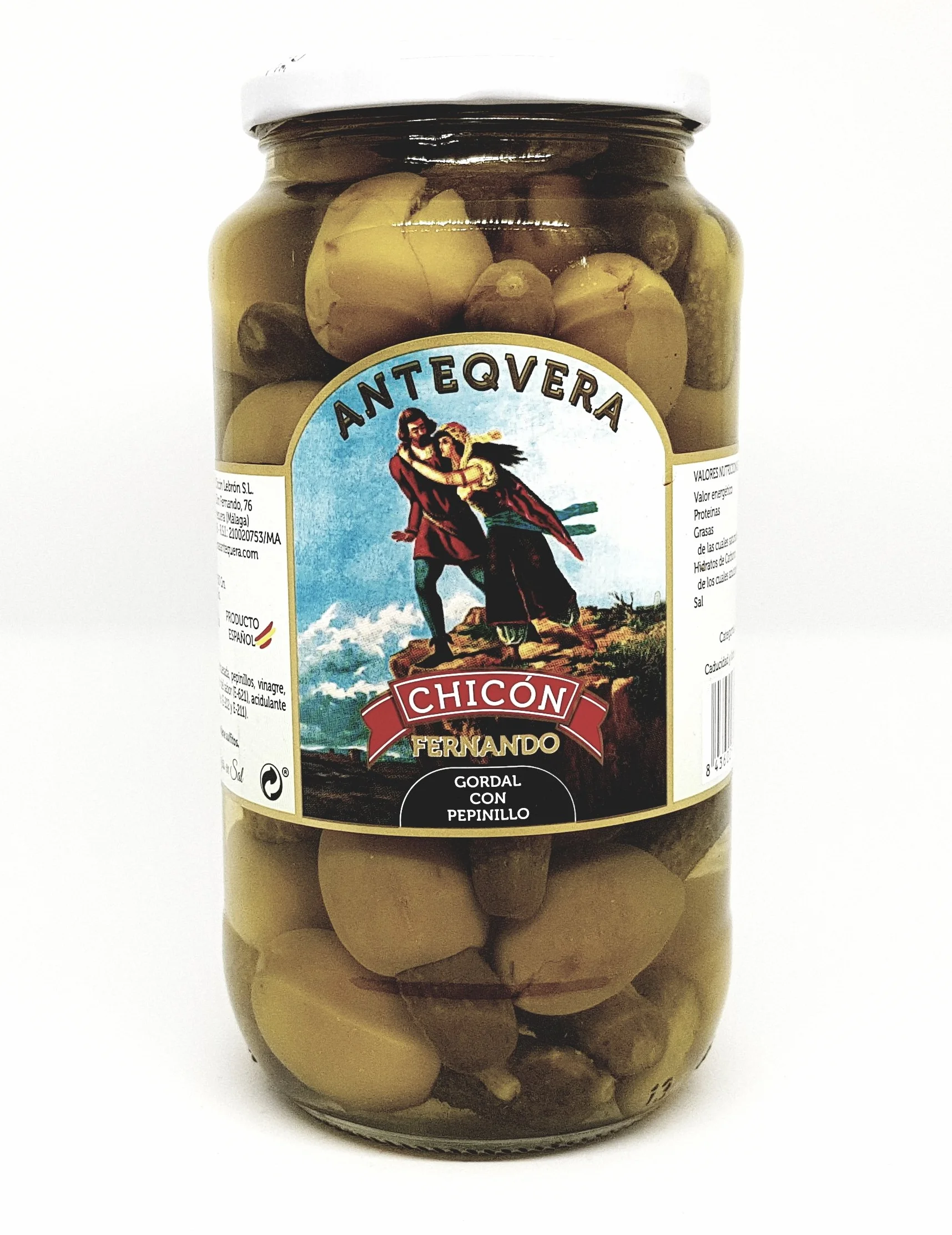 ACEITUNAS GORDAL CON PEPINILLO CHICON 2 x 500 gr
