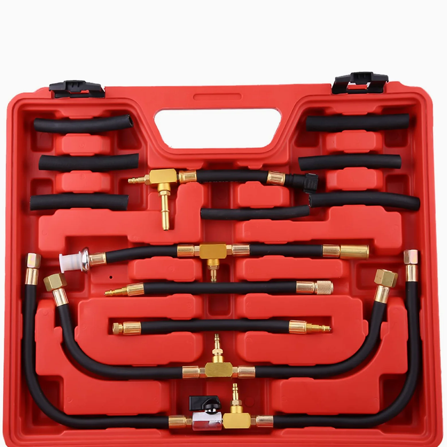 Acouto Kit de Probador Universal de Medidor de Presión de de Gasolina con Medidor de Escala Dual de 90 Mm para Probador de Presión de de Gasolina de Bomba de Inyección de de
