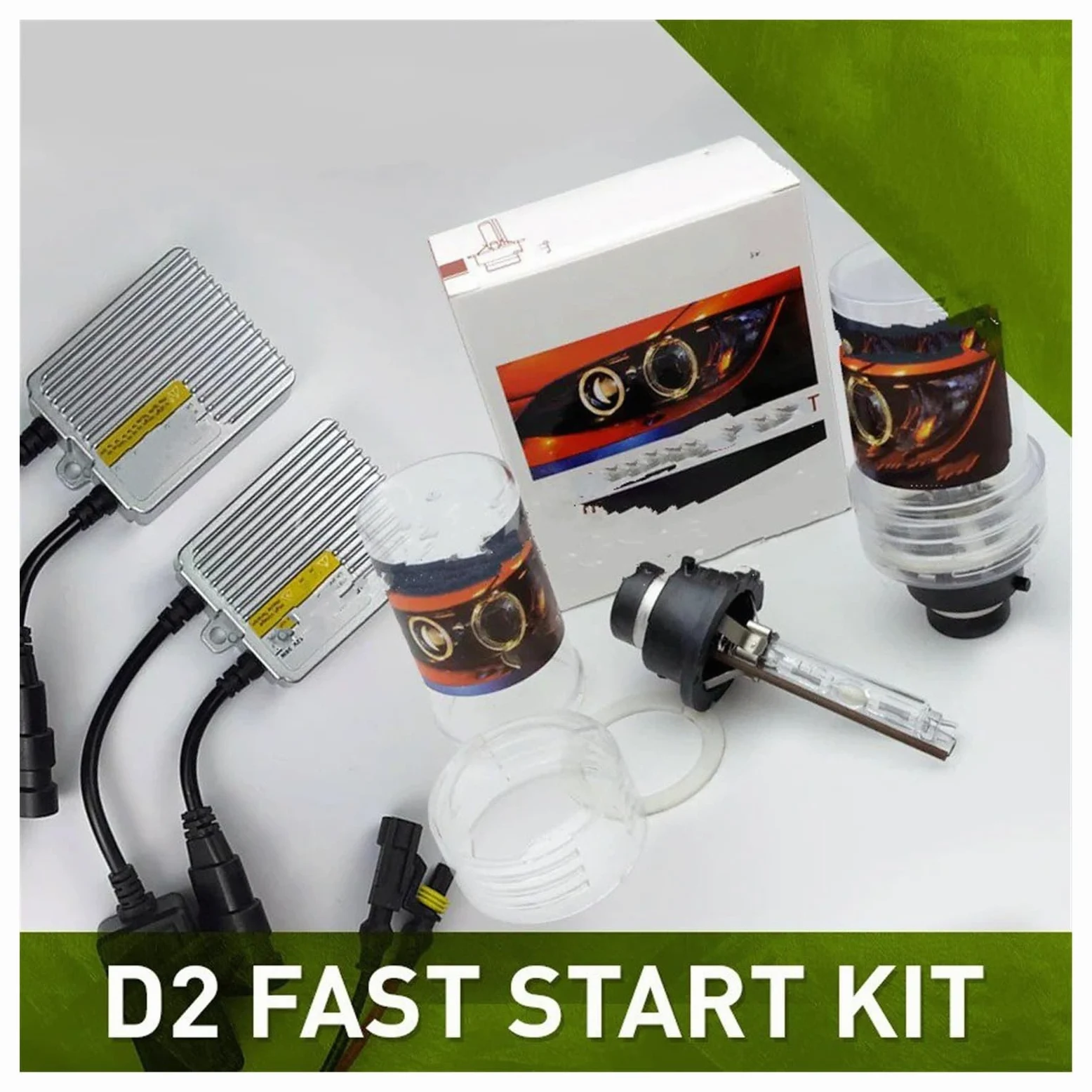 2025 Inicio Rápido 12V 35W D2S D2R D2C con Adaptador D2 D4S D4R Kit De XENÓN HID Bombilla Y Balasto Xenon Ballast Hid(10000K,H7)