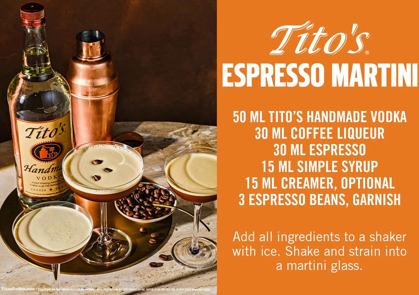Tito's Handmade Vodka Artesanal Sin Gluten 700ml