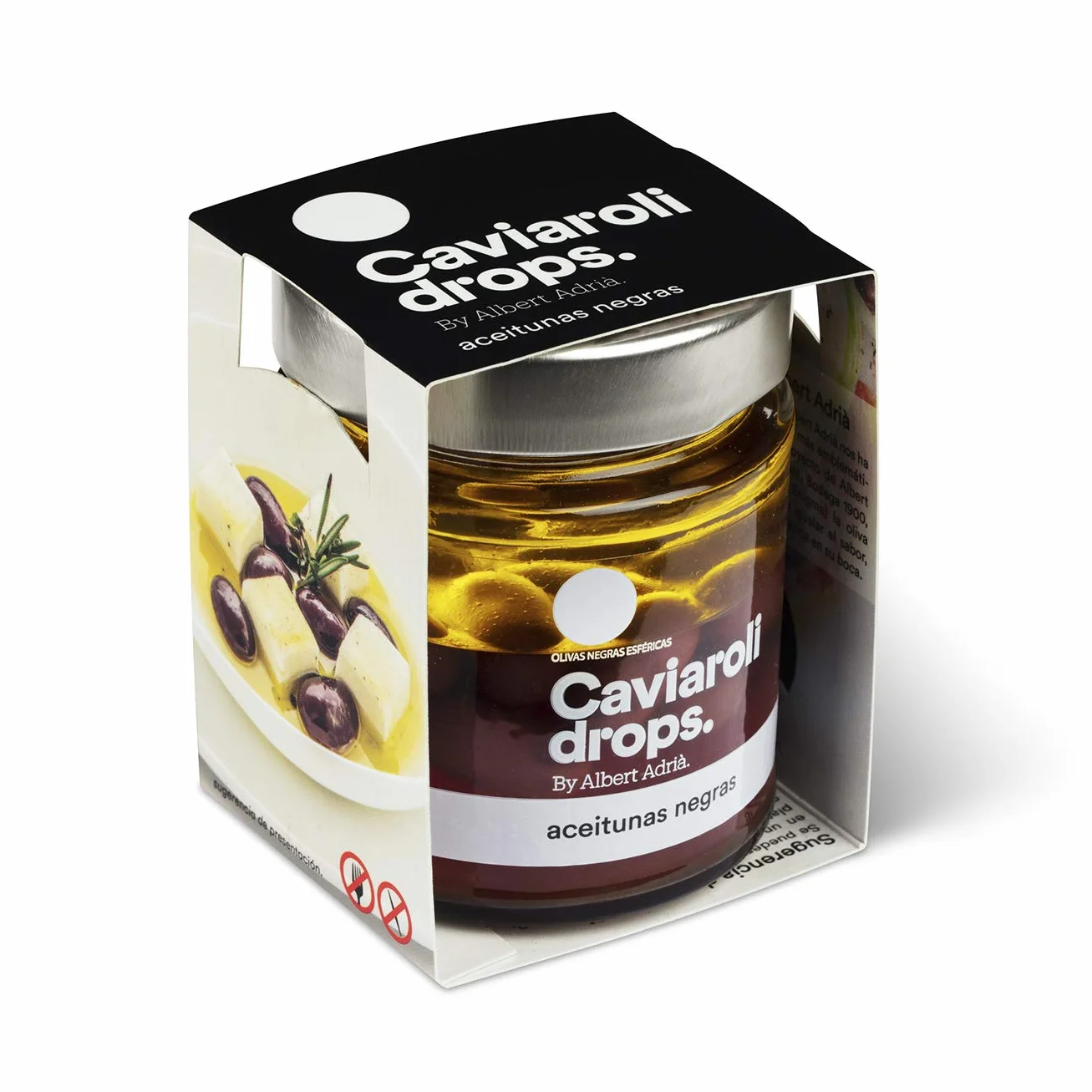 Caviaroli Esferificaciones de Aceituna Negra Triturada Aperitivo Gourmet 190g