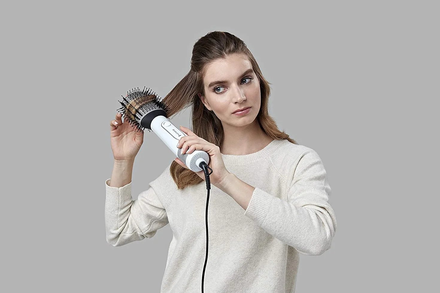 Remington Hydraluxe Cepillo de Aire Voluminizador AS8901, 1200 W, 3 Temperaturas, 2 Velocidades, Blanco