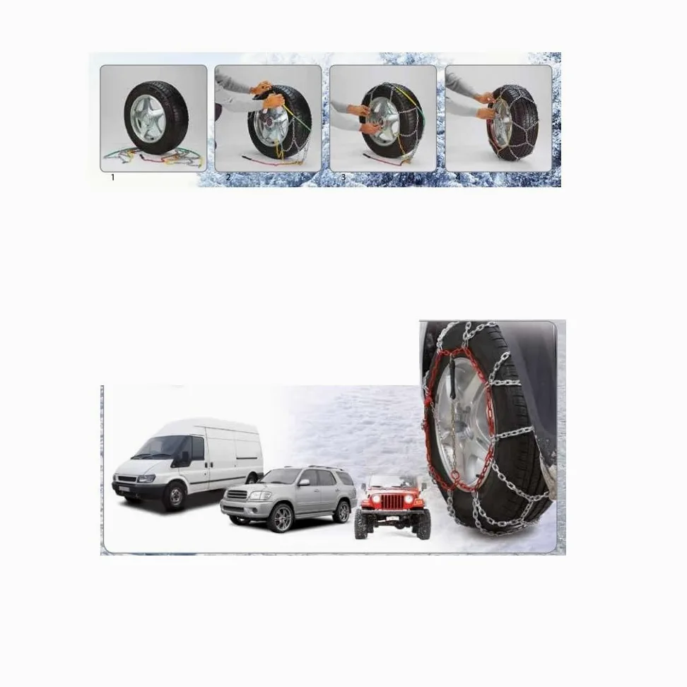 Cadenas para Nieve Y Hielo Cadena para Nieve DE Coche para Ruedas con TAMAÑO DE NEUMÁTICOS 275/60-15 (99968007) 1 PAR DE Cadenas DE Enlaces Rombos DE 16 MM = 2 Piezas HOMOLOGADAS