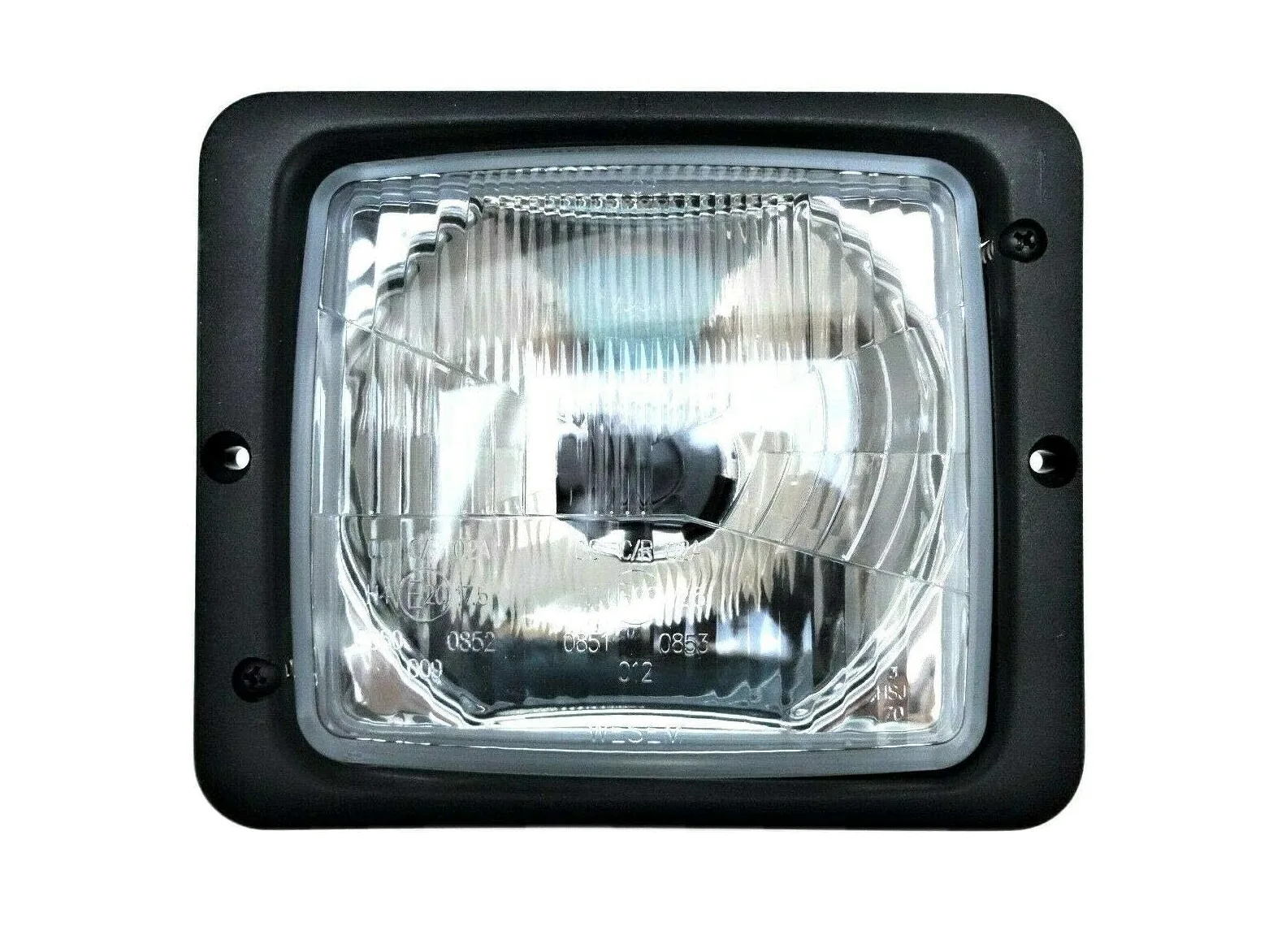 2 faros delanteros para tractor Fendt Zetor con portalámparas y bombillas H4 12 V (2 funciones, H4, con portalámparas)
