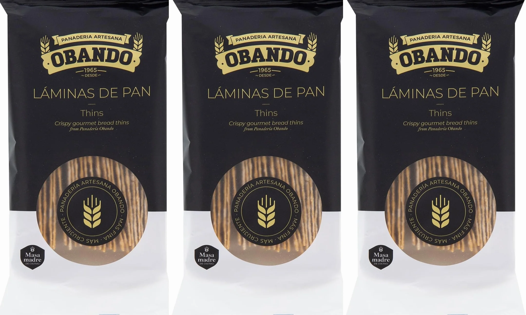 Picos Gourmet Rústicos 3 x 150 g Bolsa Láminas Tostas
