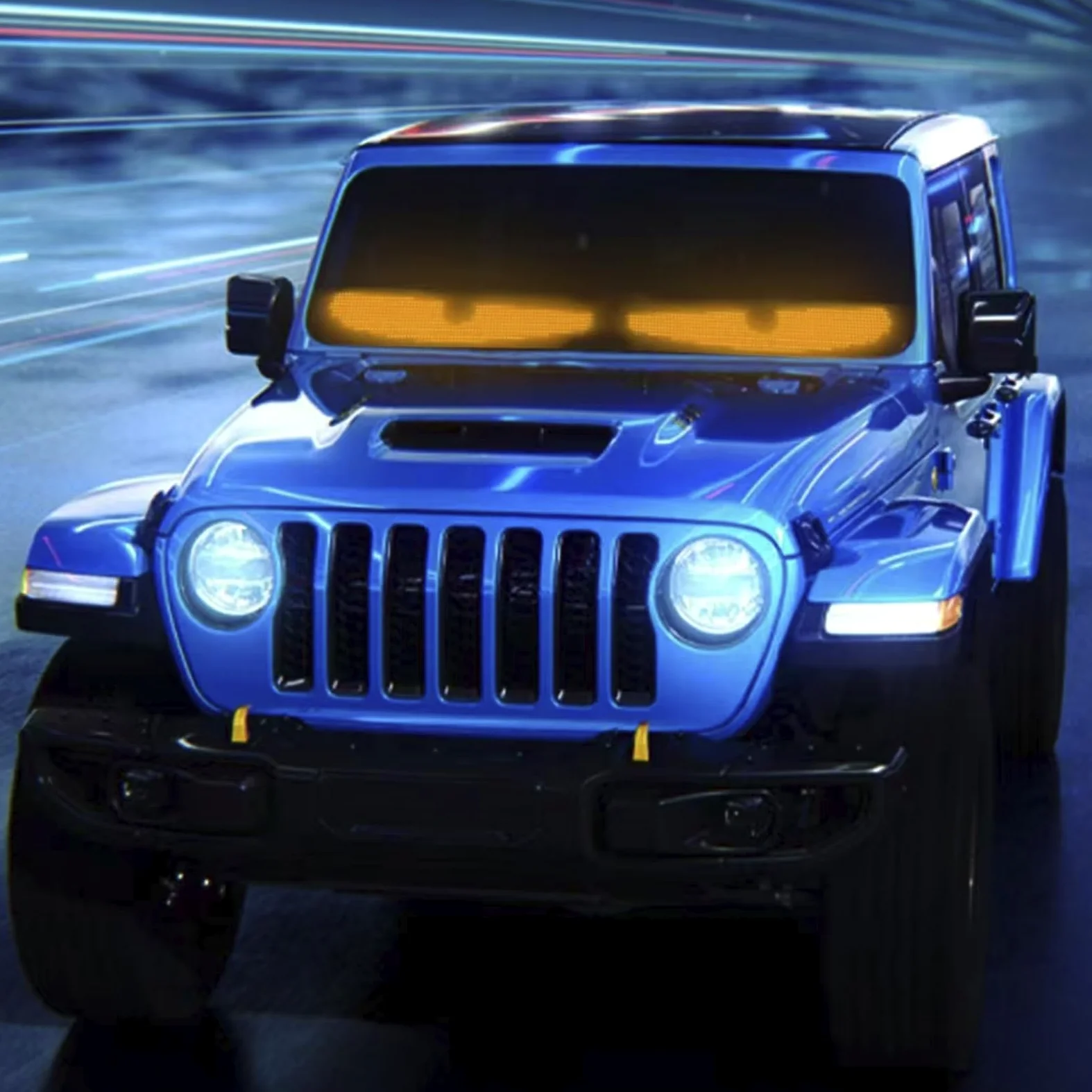 Ojos LED para Camion, Pantalla LED Flexible Coche Programable Grande, Ojos de Diablo para Coche, para Bricolaje, Dinámica, LED Inteligente, Colorida, Pantalla Suave (19.2 * 89.8CM)