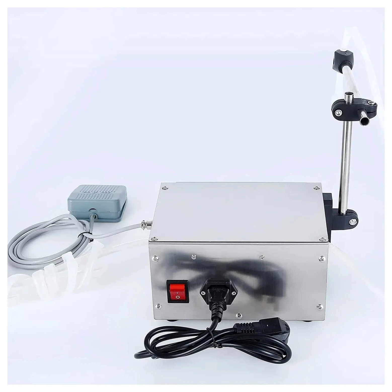 Máquina llenadora de líquidos, máquina llenadora con pesaje, máquina llenadora de líquidos, llenadora automática de botellas con control digital (2-3500 ml, llenadora digital GFK380), alta precisión