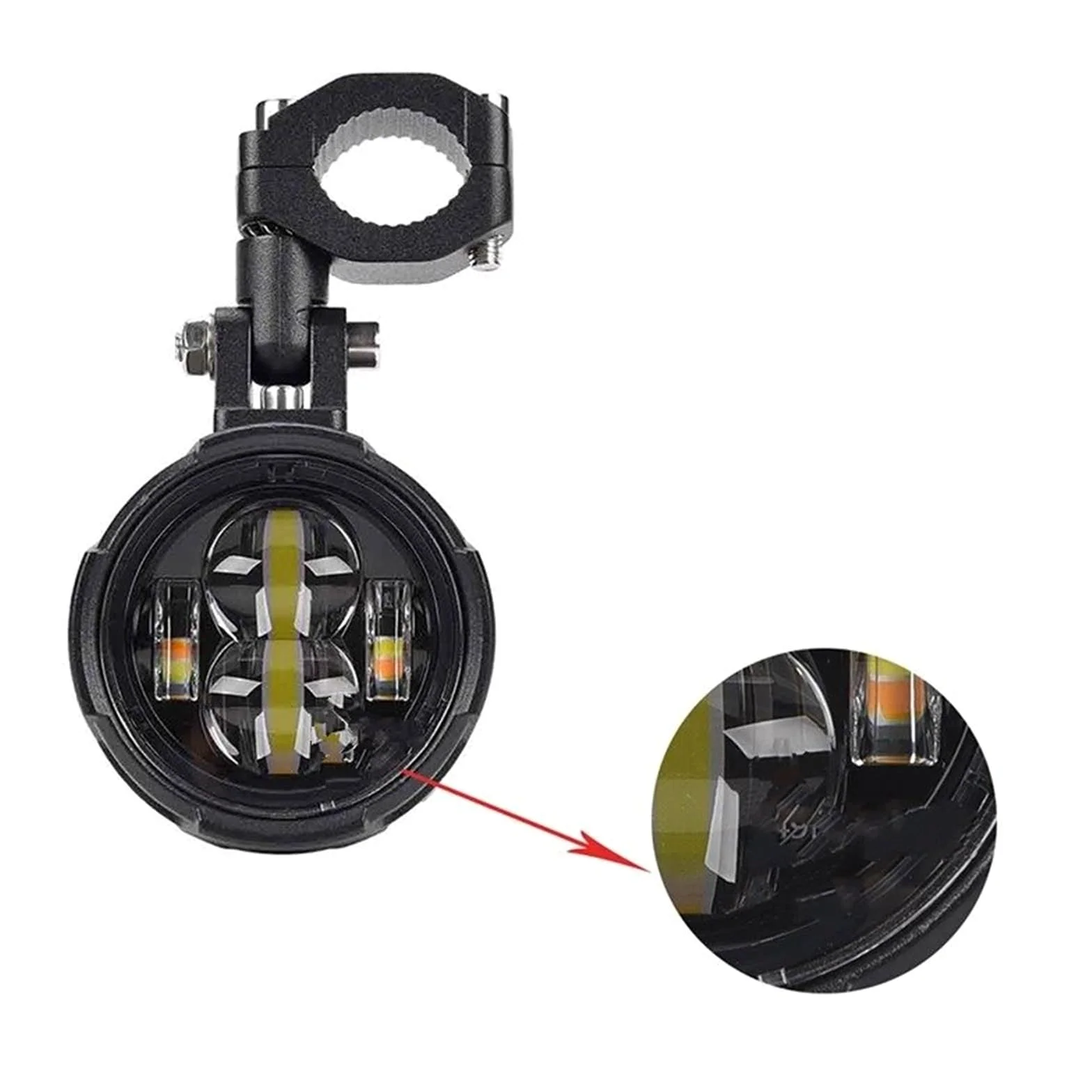 Motocicleta redondo Faros Antiniebla Auxiliares LED De Dos Colores Para CRF1100L