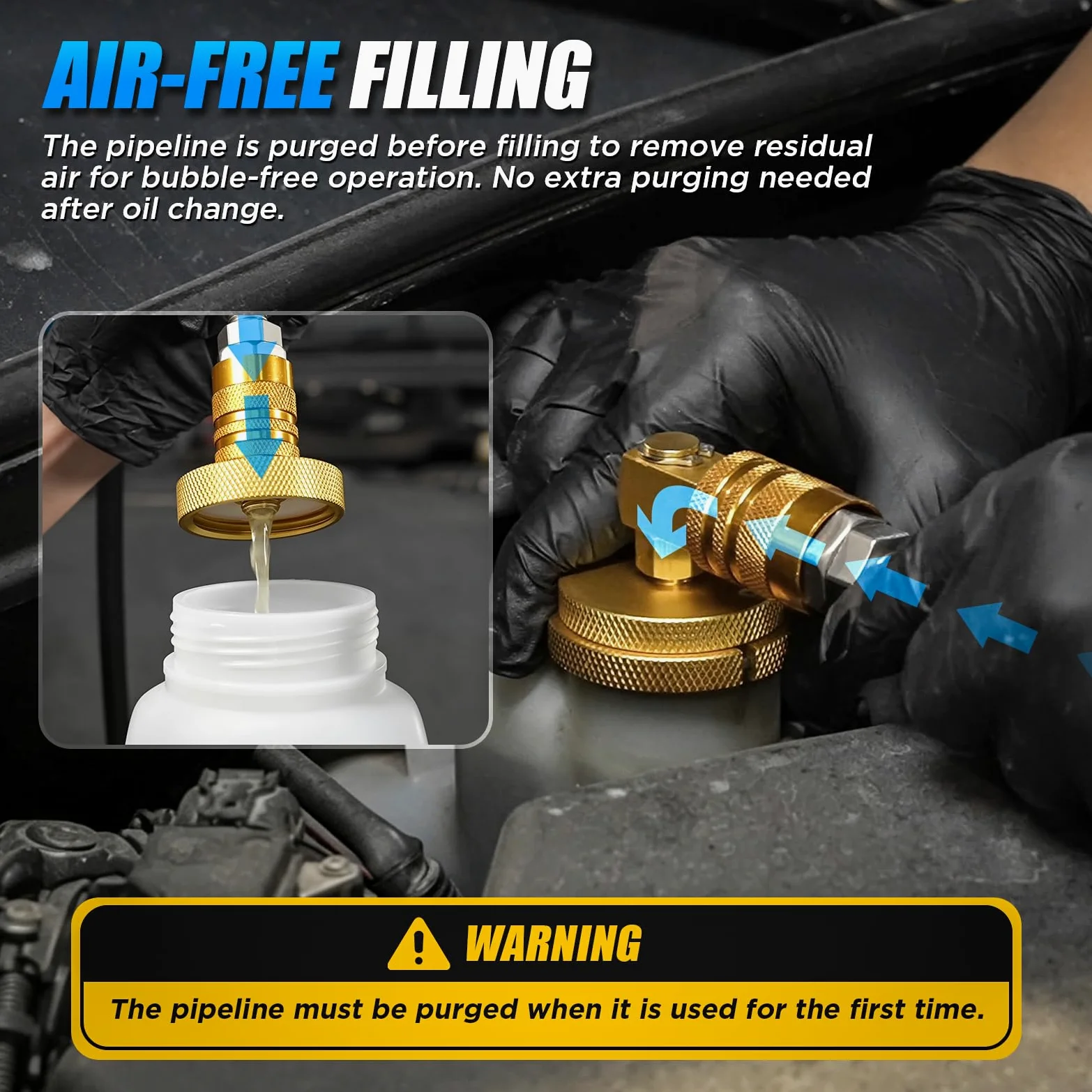 Kit de purga de frenos automática de 220 V, purgador de líquido de frenos de pulso de potencia 7-36 PSI, relleno de vacío sin aire, purga de freno de presión ajustable con protección contra