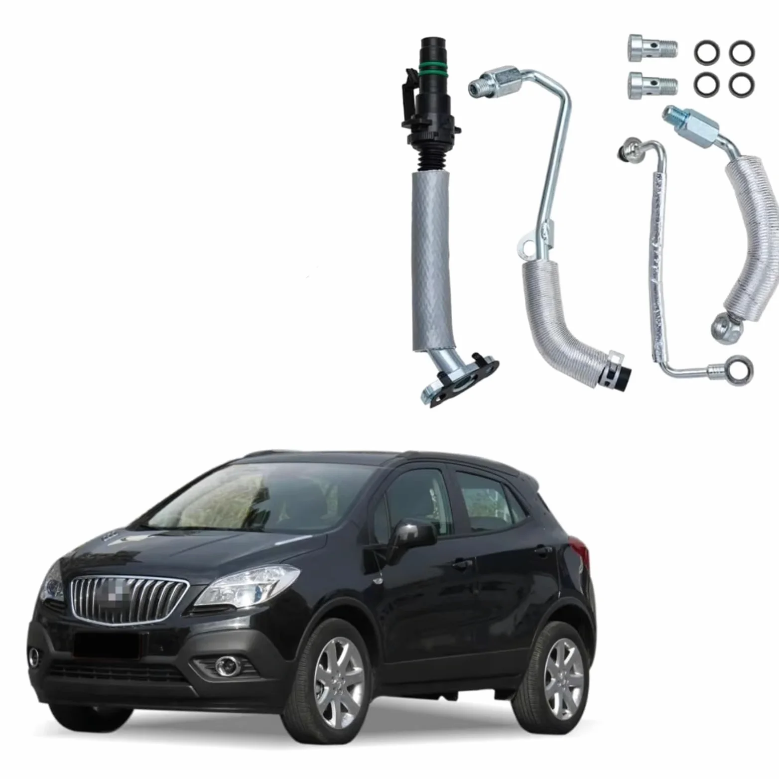 manguera Compatible Con Buick Para Encore 2013 2014 2015-2021 Motor Automóvil Para Turbo Drenaje Retorno Aceite Accesorios Tubería Alimentación Aceite 25198546 55567067