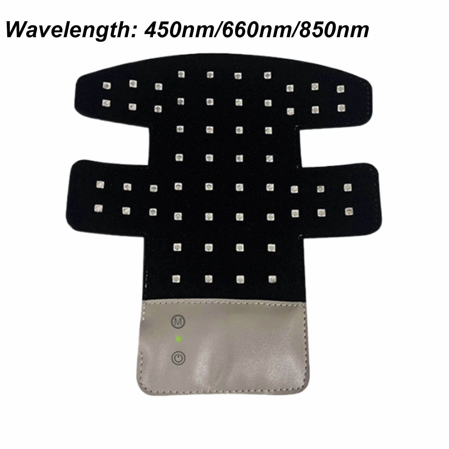 Gorra LED crecimiento cabello infrarroja recargable inalámbrica 450nm 660nm 850nm negro
