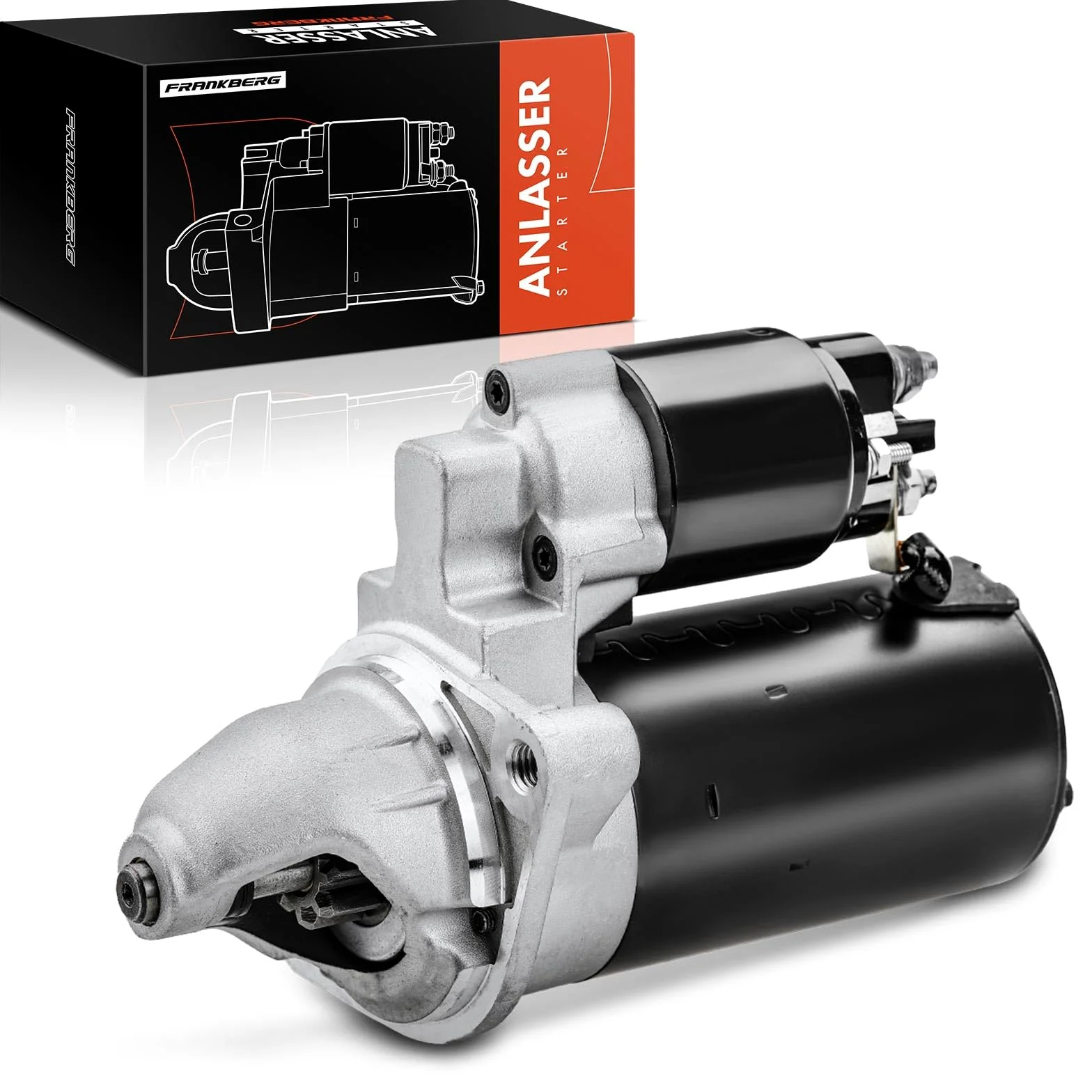 Frankberg Motor de arranque para automóvil 1,4 KW/12 V/9 dientes Compatible con Serie 3 Compact E46 316 Ti Serie 3 E46 318i Serie 3 E46 316i Replace# 32799,0001108196