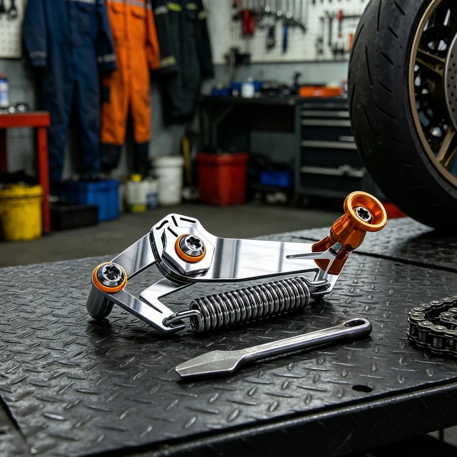Herramienta De Cadena Para Motocicleta - Ayuda de Alineación de Precisión para Uso Intensivo,Herramienta Tensor de Cadena | para Motocicletas de Motos de Cross Chopper ATV Turismo