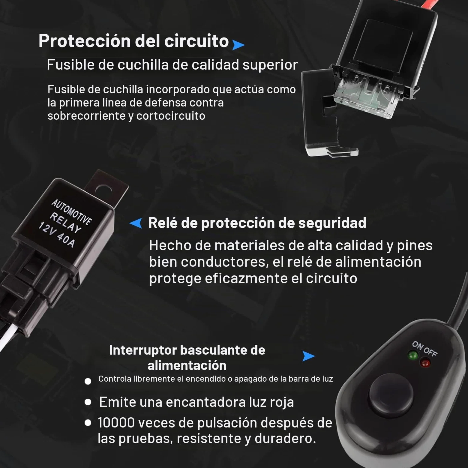 Safego Focos Tractor LED 7" 210W 16800LM Faros Trabajo LED 12V 24V | IP67 Impermeable Luz de Niebla con Cable, Spot Flood Combo, Focos LED Coche 4x4 para SUV ATV Off-Road Camión Moto Barco