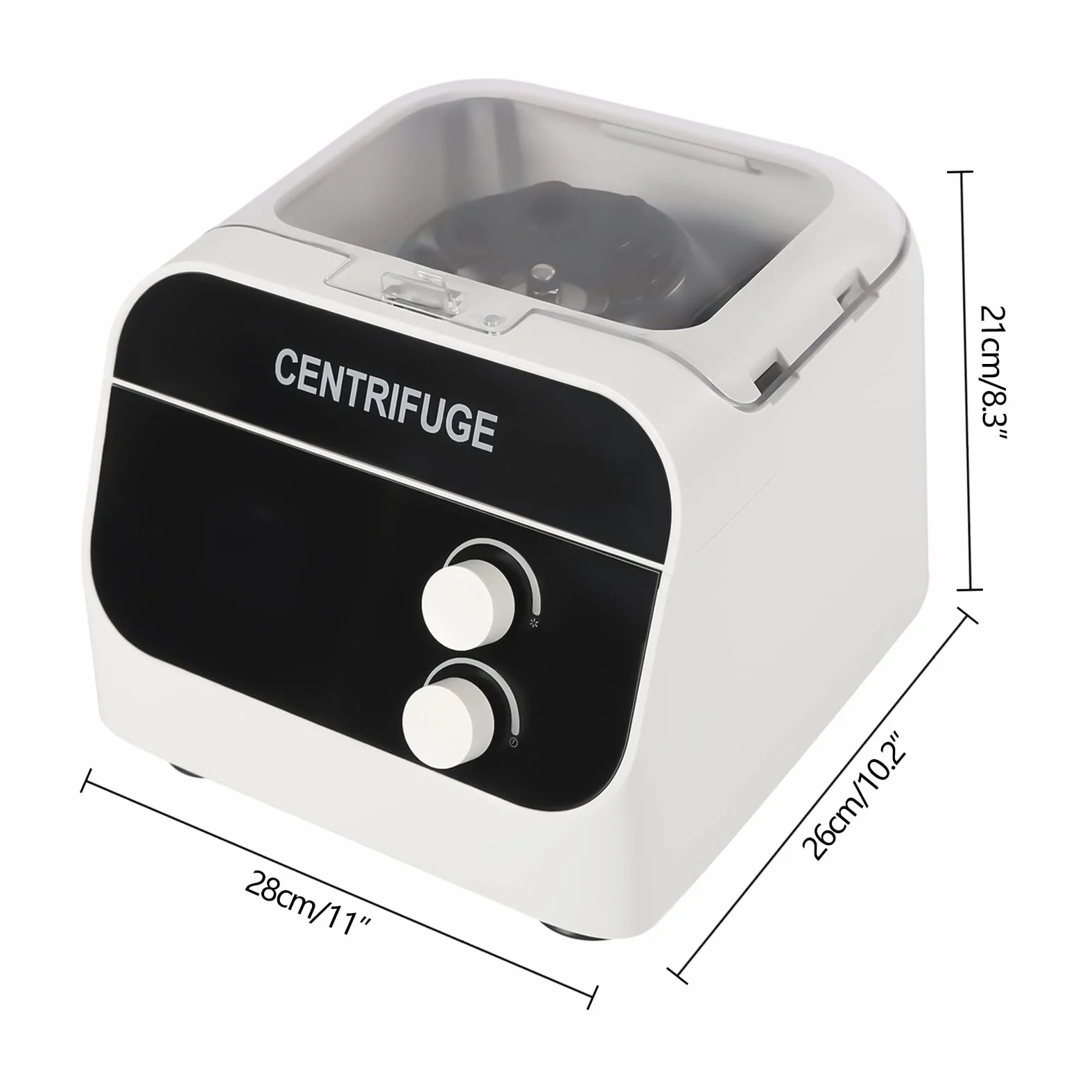 Centrífuga de laboratorio 8 x 20 ml, 0 – 4000 rpm, pantalla digital LCD, temporizador 0 – 999 min, silenciosa y compacta, tapa de seguridad, pies antideslizantes, para sangre, bioquímica, extracción
