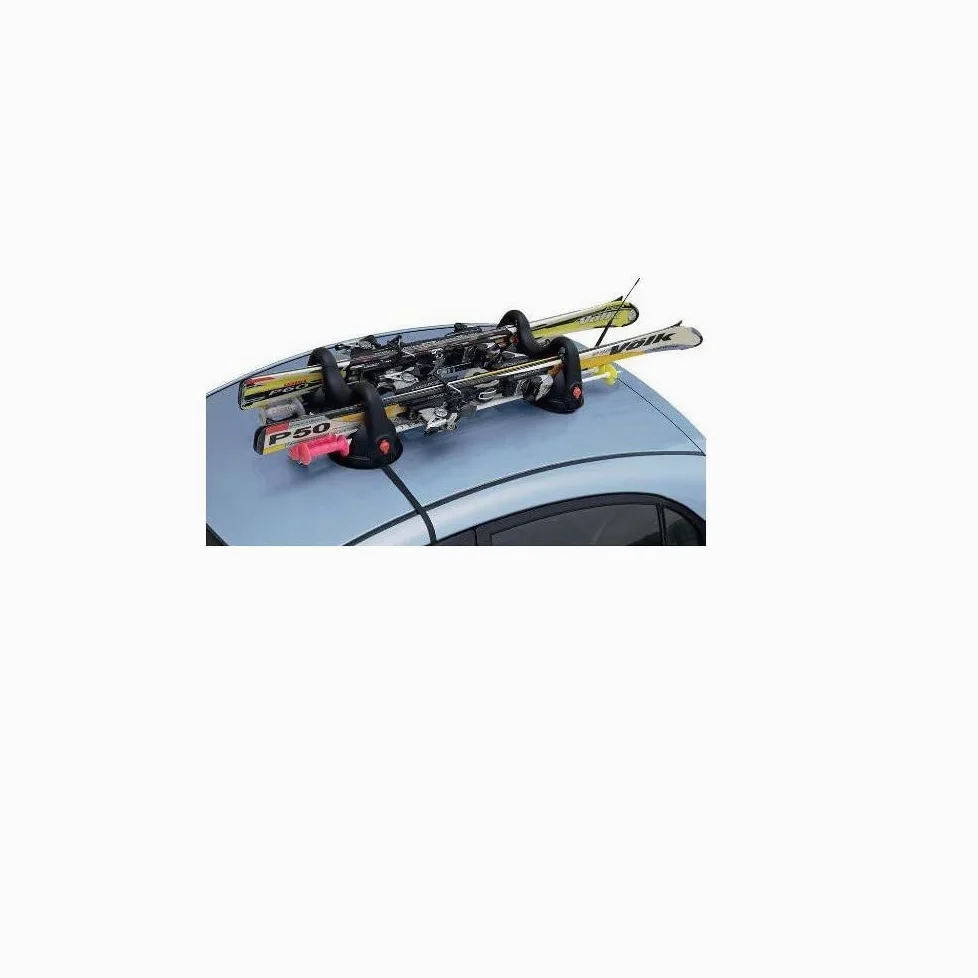 Soporte Esquis Compatible con Kia Stonic 5P a partir de 17 en adelante, Raised Portaesquís Magnético Shutle Universal para Techo de Coche, 2 Pares Esquís Homologado Imán