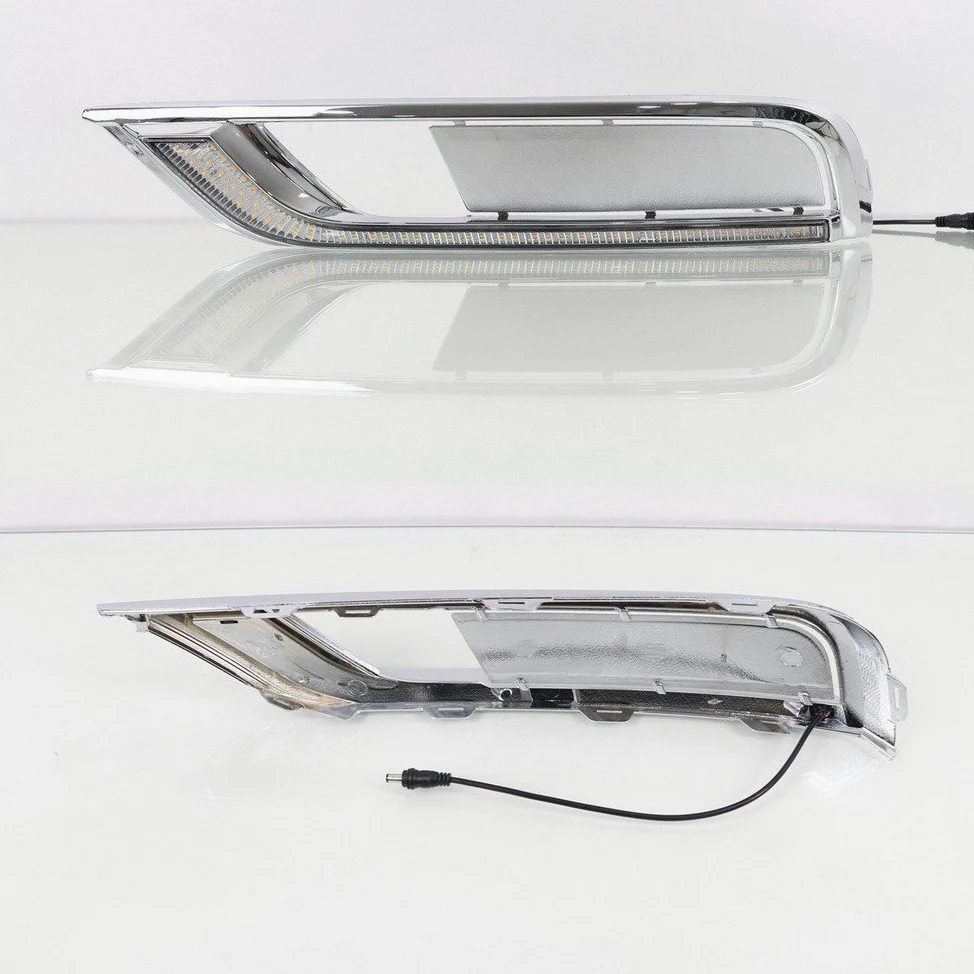Luces diurnas LED DRL para CR-V CRV 2015 2016, DRL con señales de giro amarillas