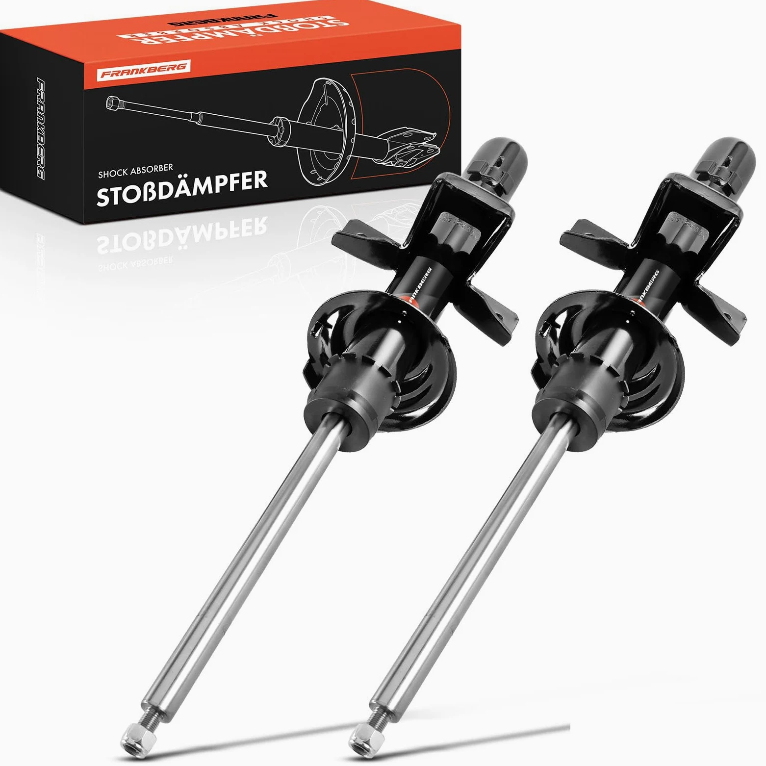 Frankberg 2 amortiguadores traseros de 600 mm de presión de gas 1306196 | Compatible con: Mondeo III Berlina B4Y, Mondeo III B5Y