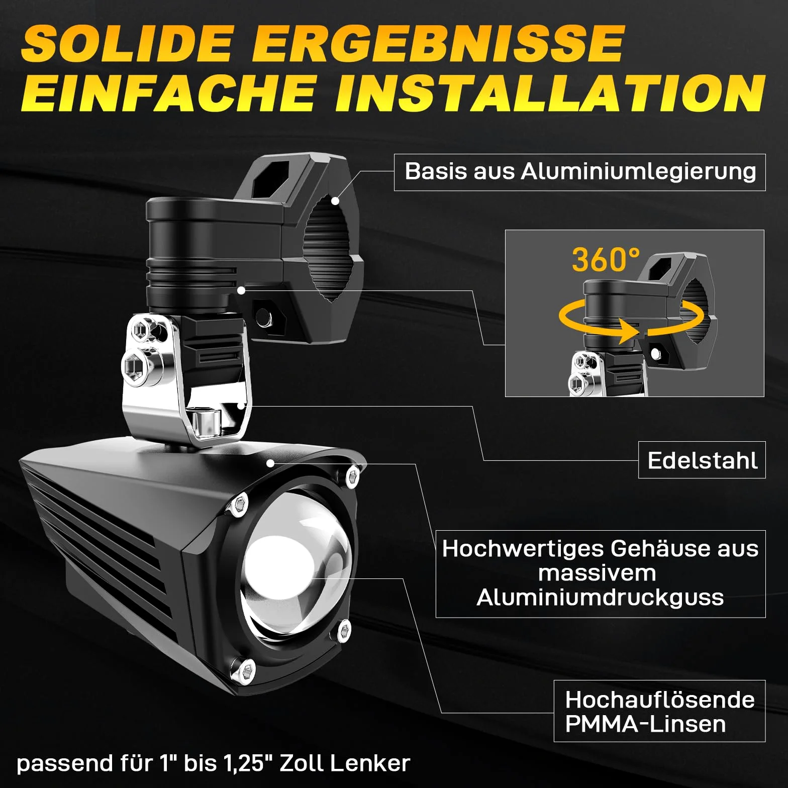 REALOVE Faros antiniebla LED para motocicleta