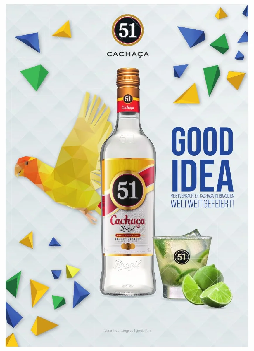 Cachaca Aguardiente de Caña de Azùcar 1L