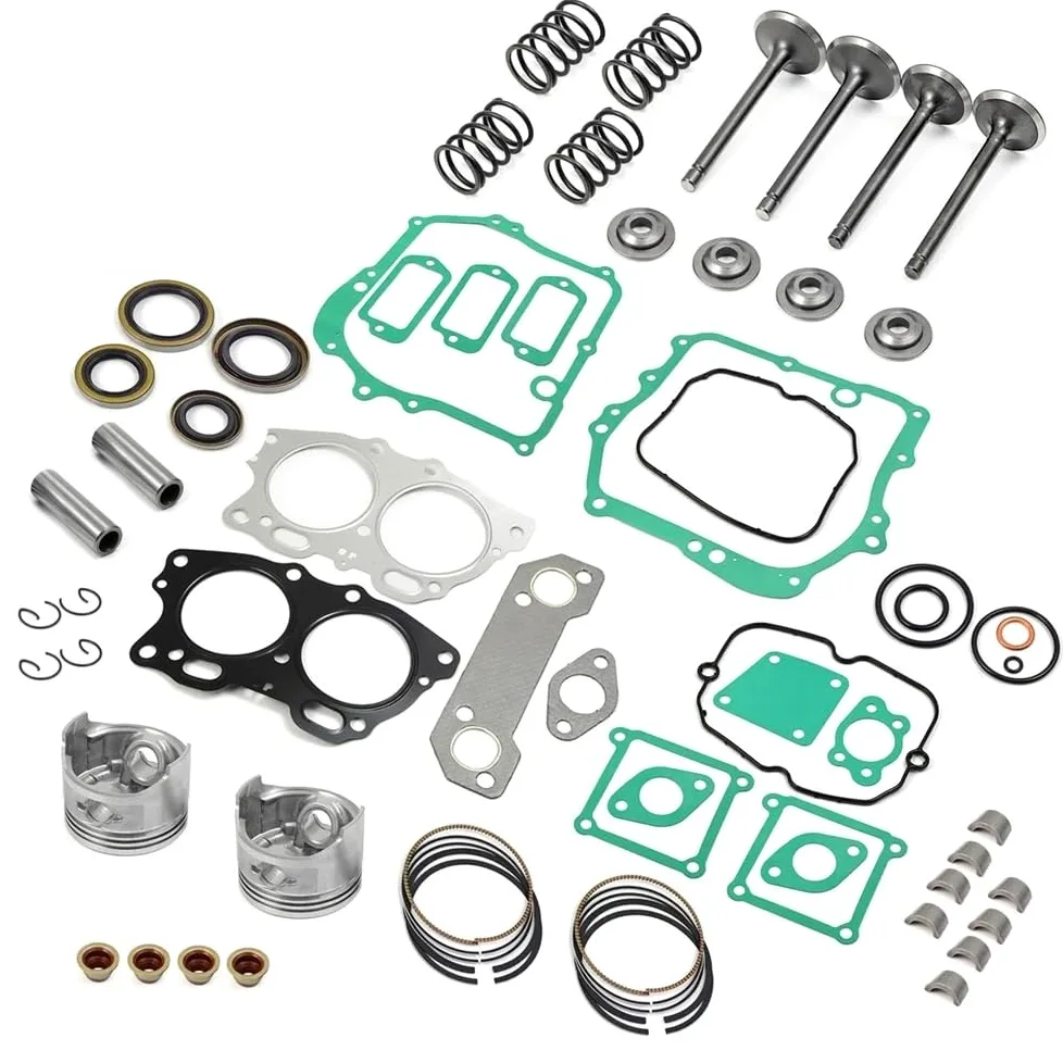 Piezas de cilindro moto Junta de 0,25mm, retenedores de resorte de escape de entrada, retenedores de válvula aptos para Fuji Robin 299 EH29C Kit de cilindro