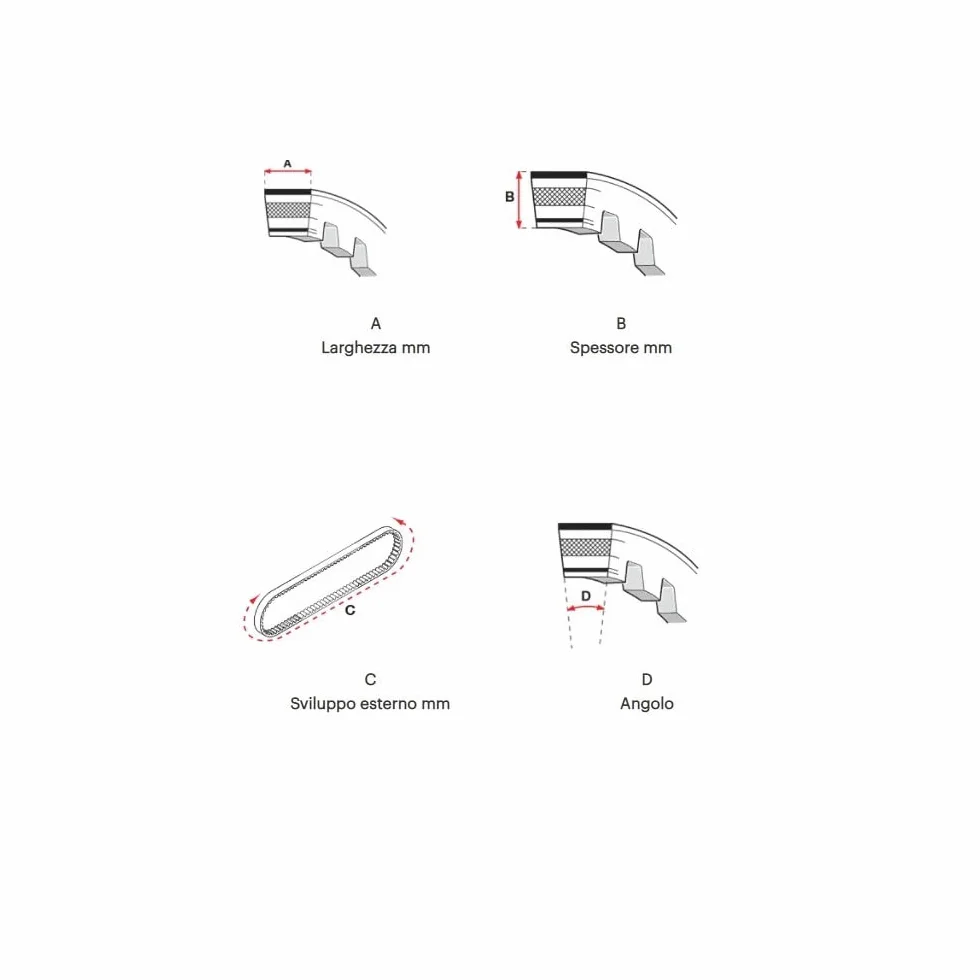 Compatible con MALAGUTI Spidermax RS 500 dal 2008 al 2010 Correa DE TRANSMISION Dentada para Motor Trapezoidal VARIATOR DE Embrague DE Scooter Original