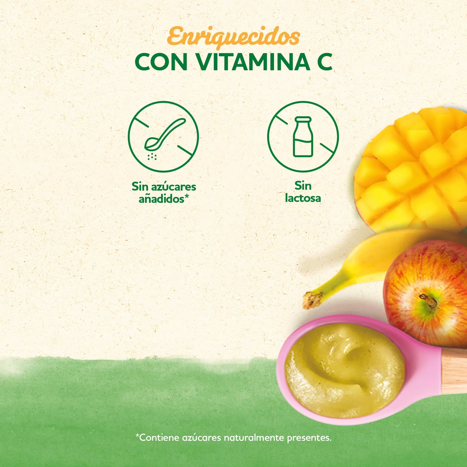 Blédina Tarritos de Platano, Manzana y Mango para Bebé 6x125g Sin Azúcares Añadidos
