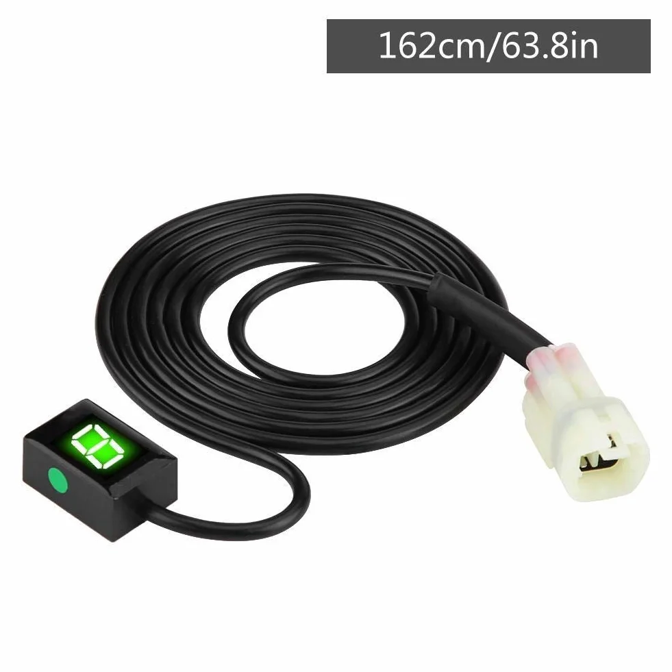 KSTE Indicador Engranaje, Indicador de Engranajes Motocicleta ECU Plug Monte 6, Indicador de Velocidad de Engranajes Digital, la Palanca de Cambios de Pantalla Compatible con Kawasaki