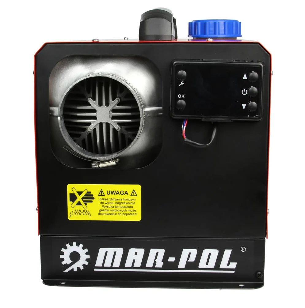 Calentador de aire para estufa | Diesel Gasóleo | 12V/230V | 12KW | Portátil | Monitor LCD con mando a distancia | para caravanas de coche garaje almacenes viviendas