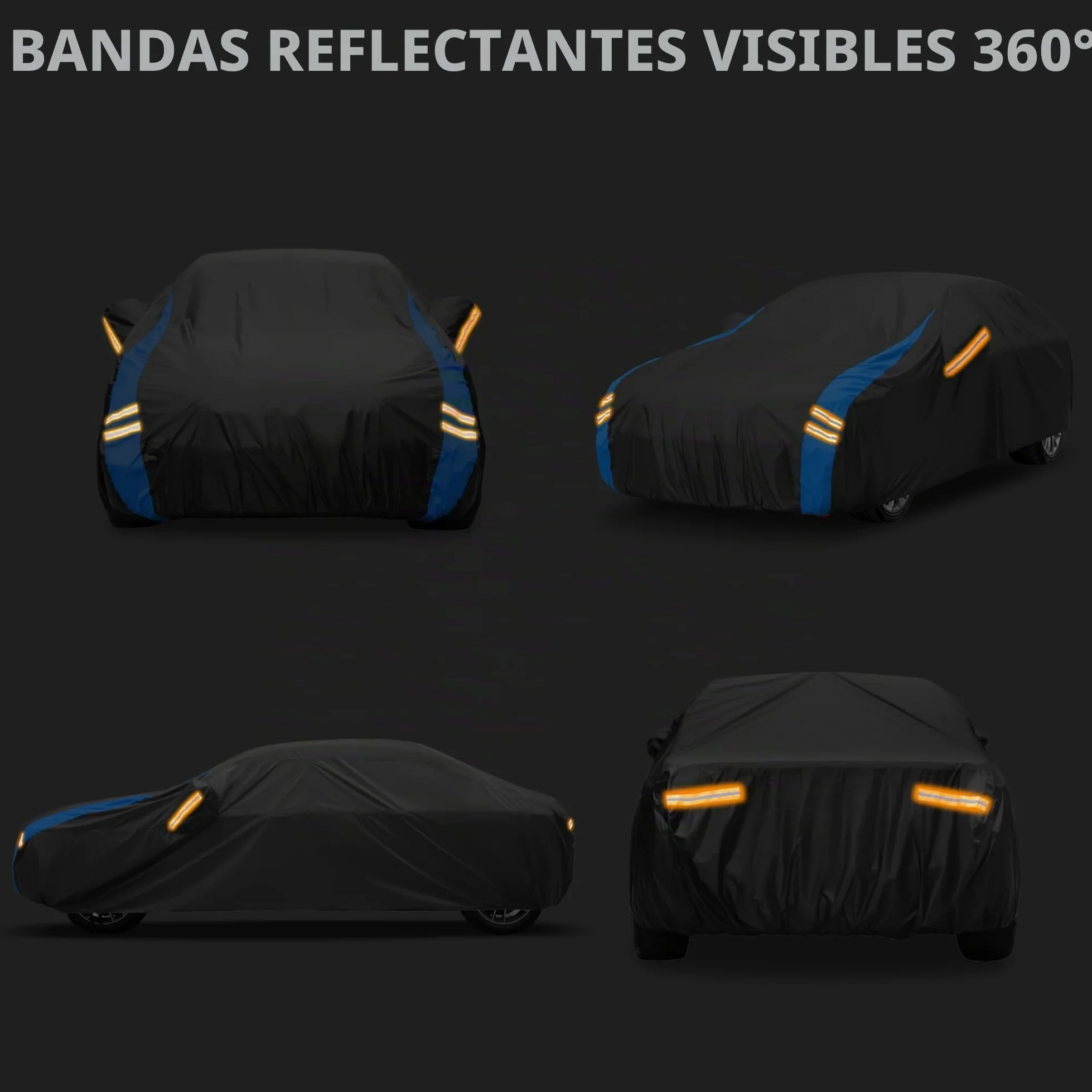 Funda impermeable para coche, cubierta para coche, funda para coche invierno y verano para garaje, protección contra el polvo, la lluvia, el sol y el polvo con bolsa de almacenamiento (Para berlina