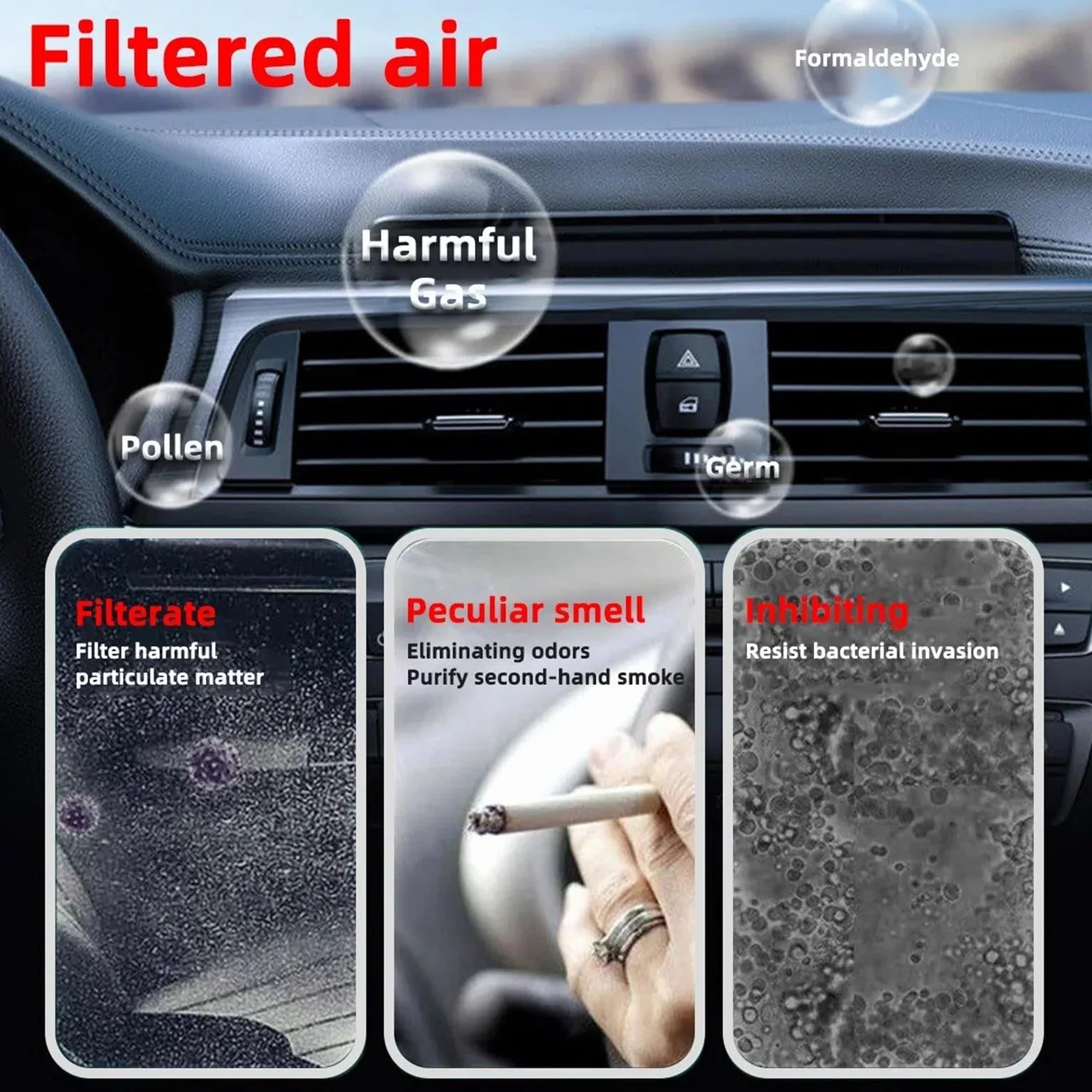 Filtro Habitáculo Para Toyota Para RAV4 2019-2024 Filtro Aire Cabina Coche Filtros Automáticos Fibra Carbono CF12157 87139-0E040 87139-0R030 87139-26010