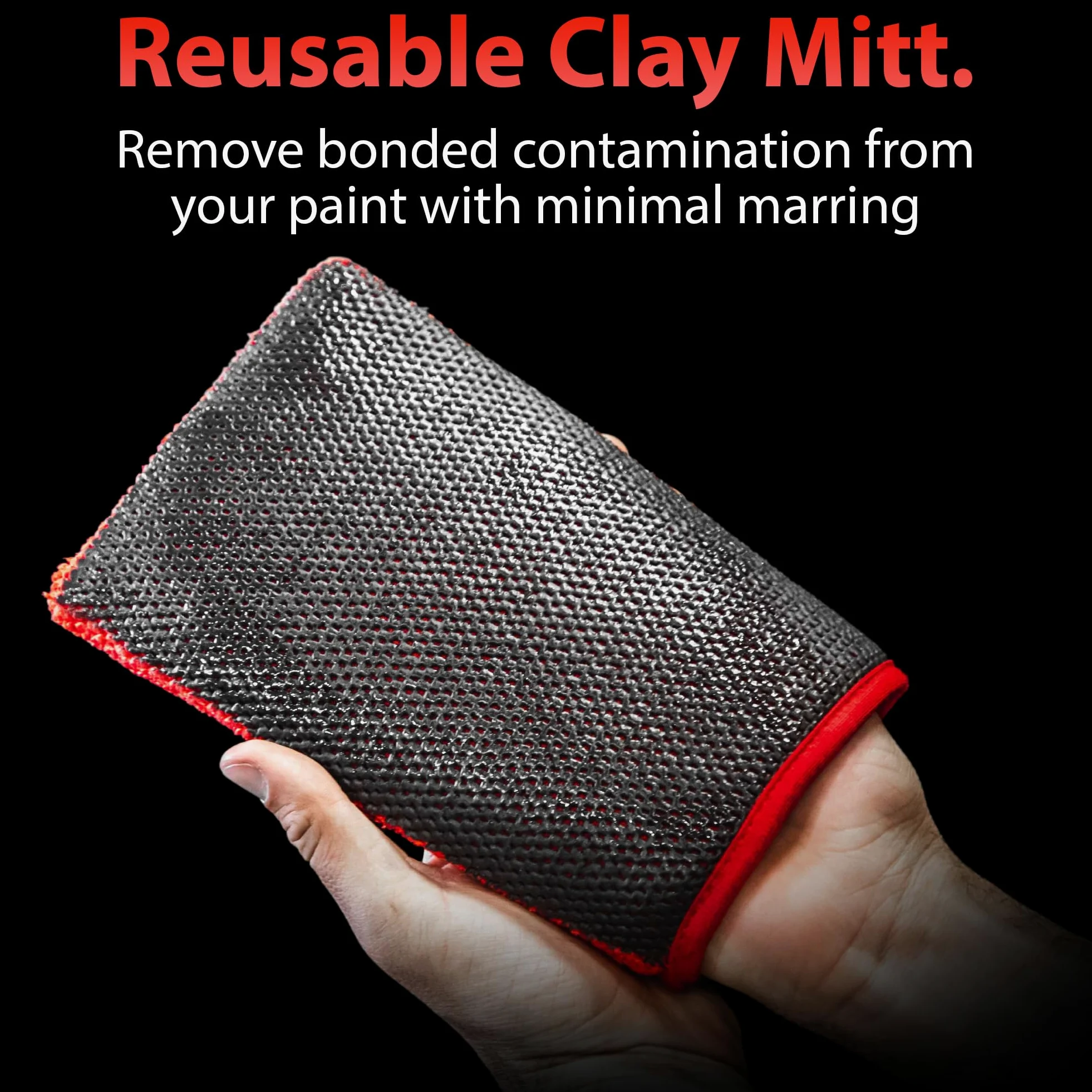 Bloomma Adam's Premium Clay Bar Mitt - Material de arcilla de grado medio - Easy Car Detailing Bar alternativa Quickly Removes Bonded Contamination to Your Paint, Glass, Wheels and More