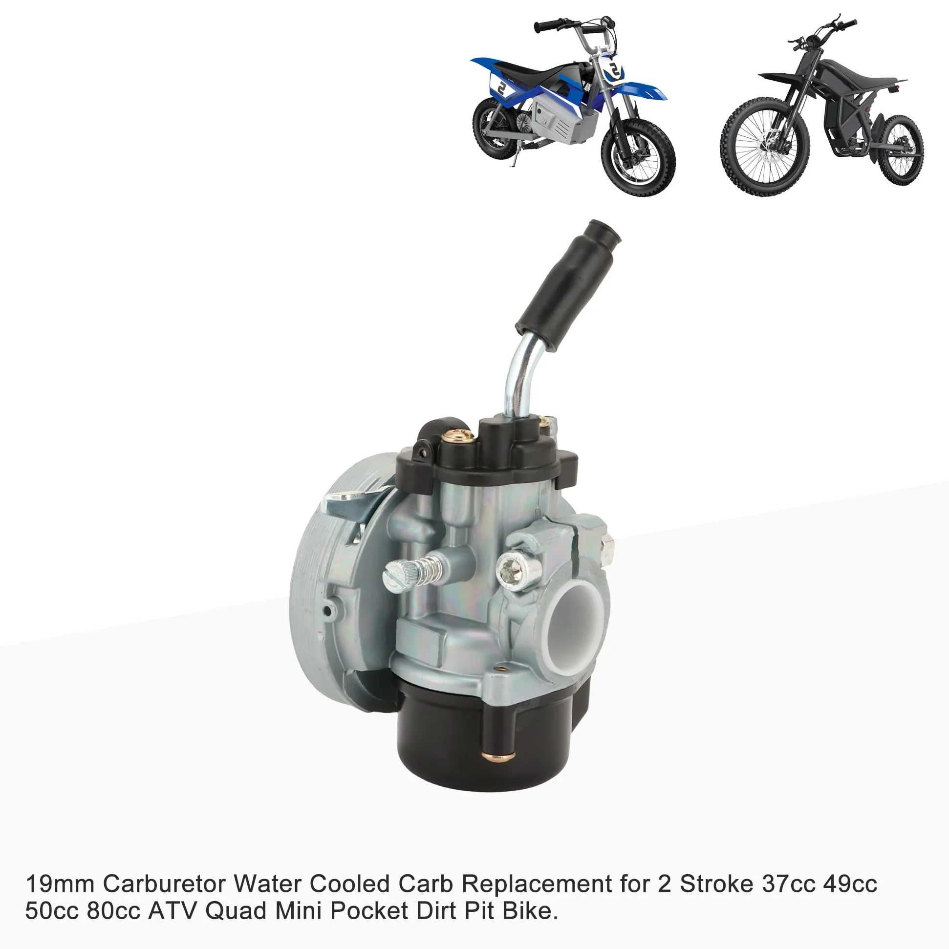 GOOFIT 19mm Carburador Enfriado Por Agua Para 2 Stroke 37cc-80cc ATV Quad Dirt Pit Bike