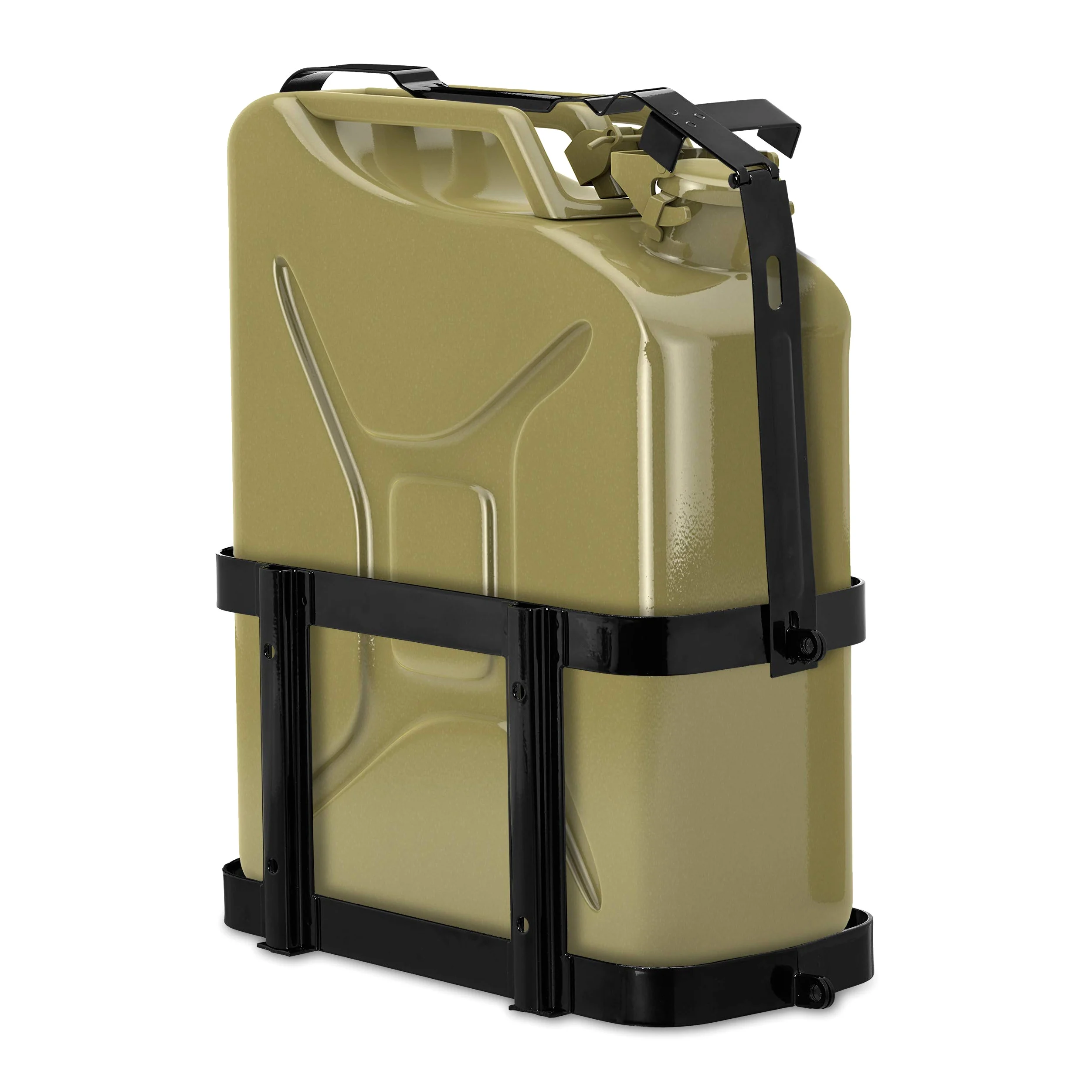 Relaxdays Soporte para Bidón de Gasolina 10L 20L Depósito Combustible Marco Metal Negro