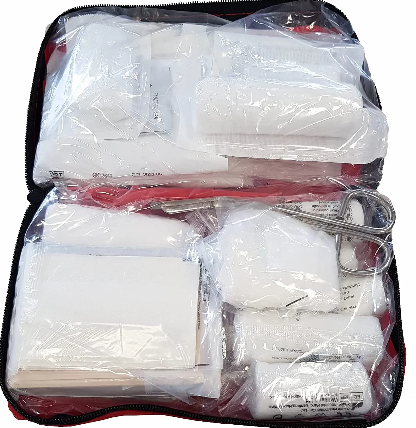 Bolsa de primeros auxilios para automóvil rojo 10039