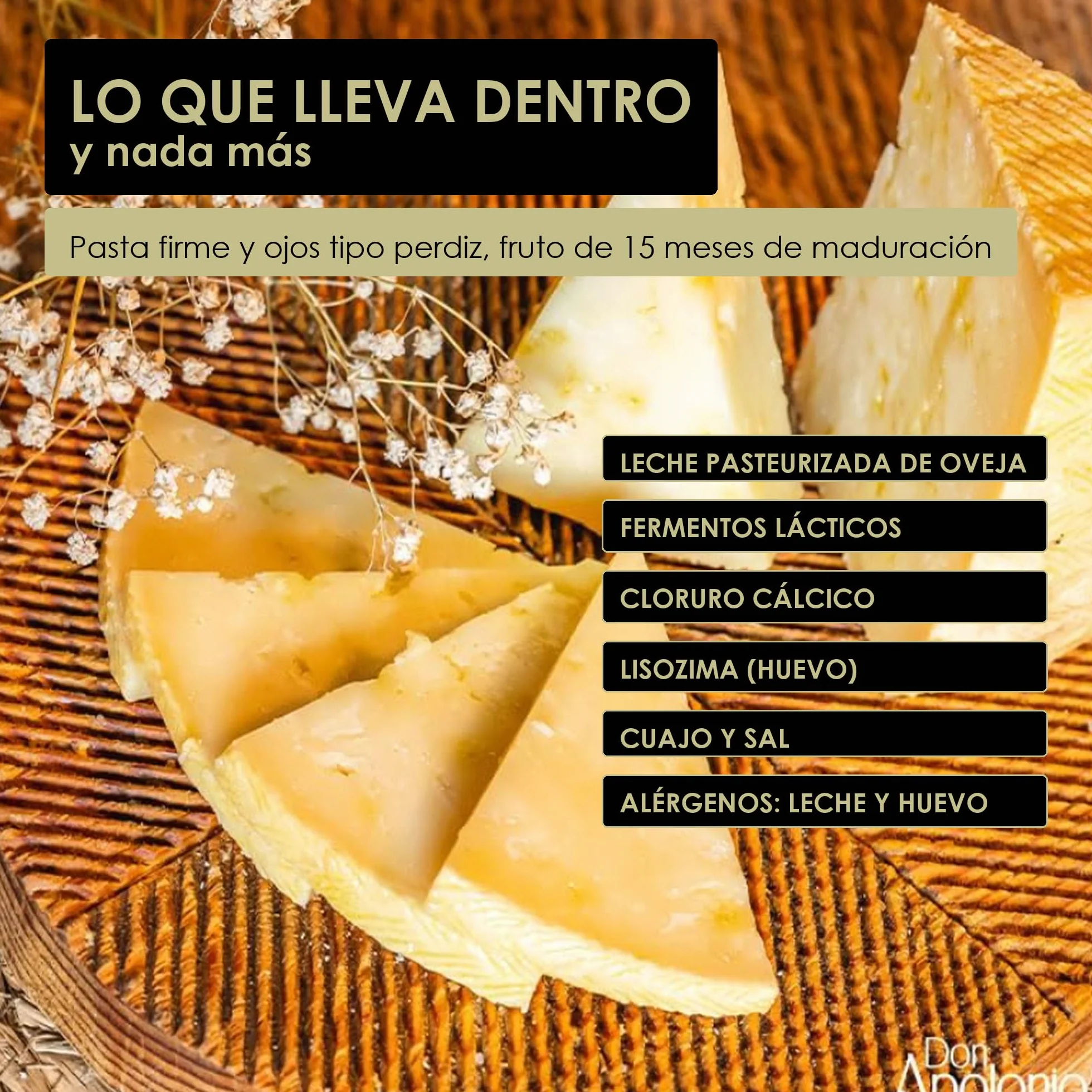 SABE A SABAS Queso de Oveja Curado Anejo Reserva 3 Kg Maduracion 15 Meses en Aceite de Oliva Virgen Extra