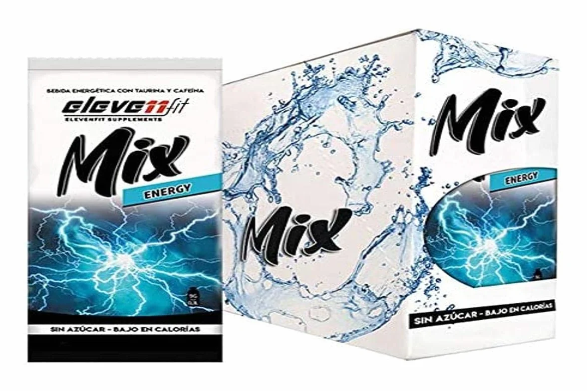 Eleven Fit Mix Instantáneo Sabor Energy Bebida Saludable Sin Azúcar Baja Calorías Caja 24 Sobres
