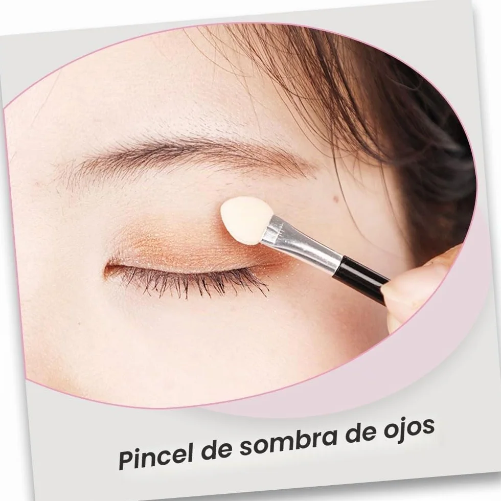 Brochas para Sombra de Ojos de Doble Punta, 12 Esponjas Aplicadoras