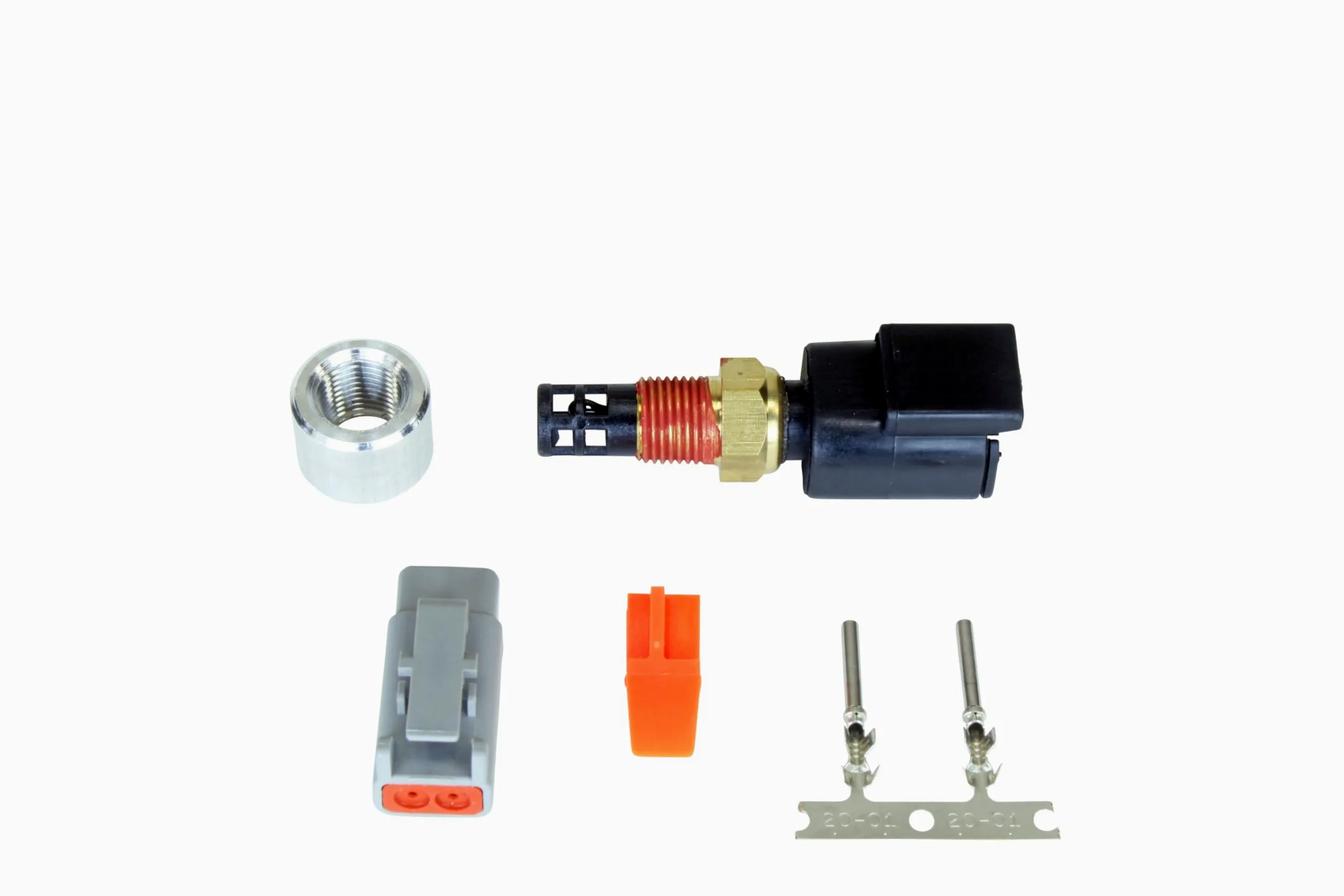 AEM Kit de sensor de temperatura de entrada de aire NPT de 1/8 pulgadas estilo DTM PN: 30-2014