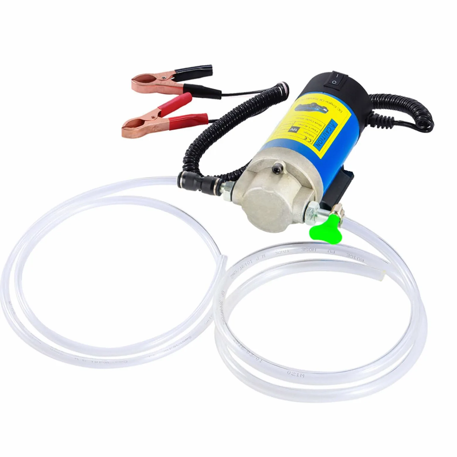 AIGMISON - Bomba de aceite de motor de 12 V 100 W, bomba extractora eléctrica de cambio de aceite, bomba extractora diésel equipada con 3 tubos de bajo ruido